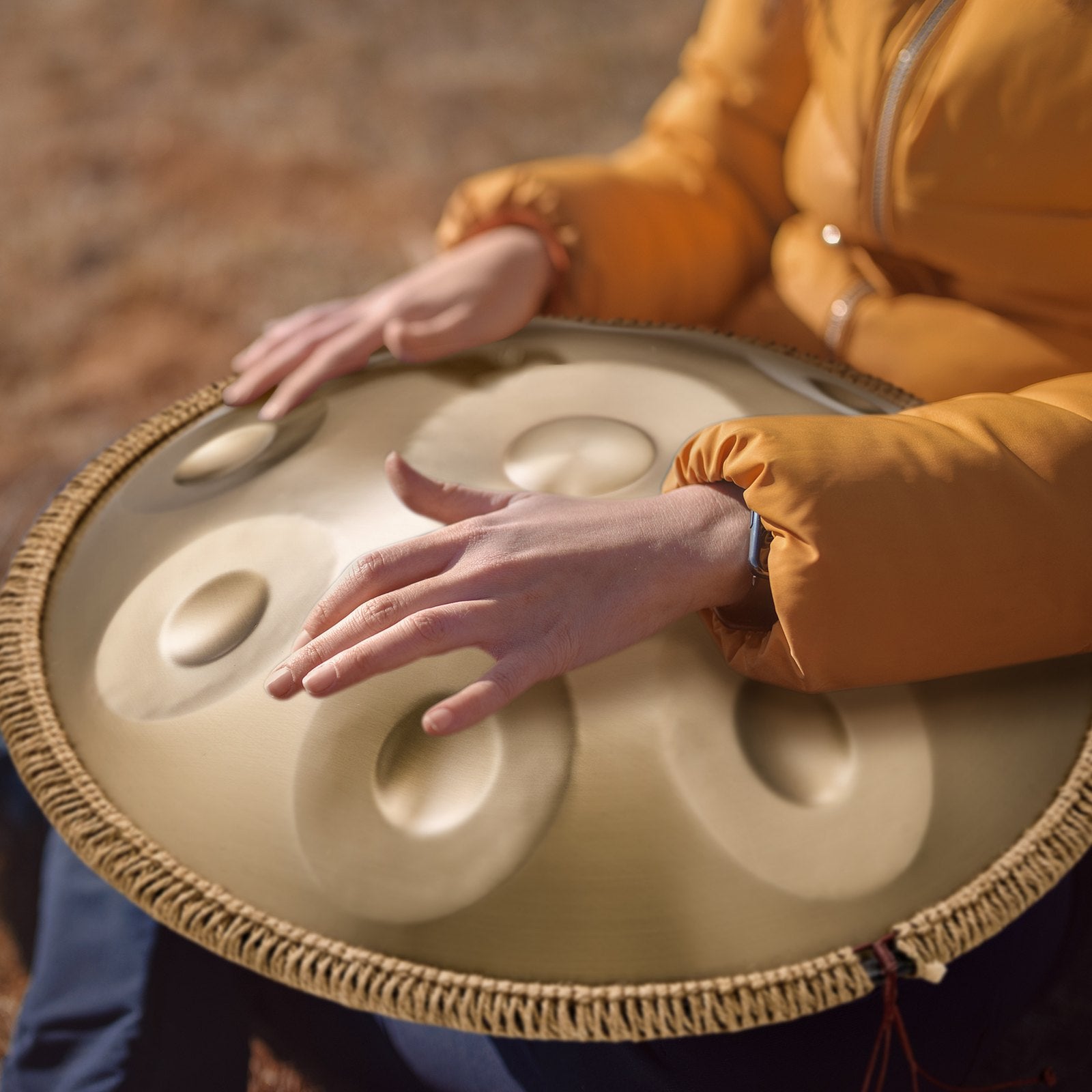 Handpan Drum, 22 in 9 Notes, D Minor Hand Drum with Mallets and Carry Bag