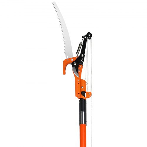 VEVOR Manual Pole Saw 8.24 m Extendable Tree Pruner for Shrubs and Palm Trimming