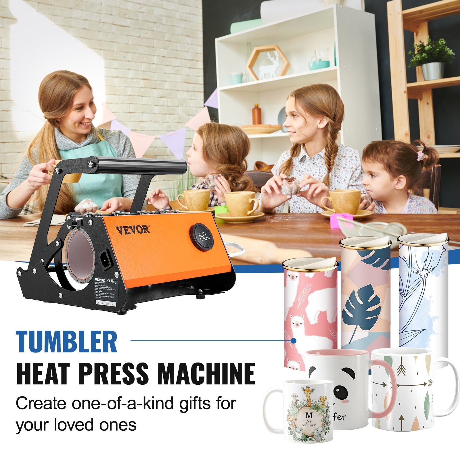 Heat Press Tumbler 30oz Mug Sublimation Transfer with Gloves Tape for DIY Cups