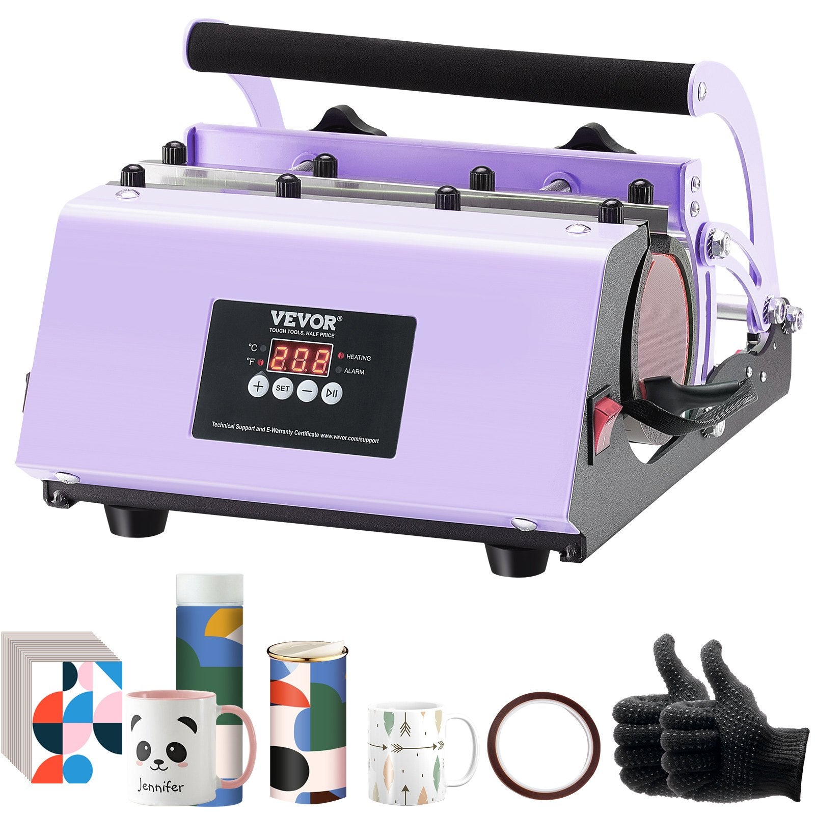 Tumbler Heat Press Machine 11-30oz Mug Press Purple Sublimation Cups