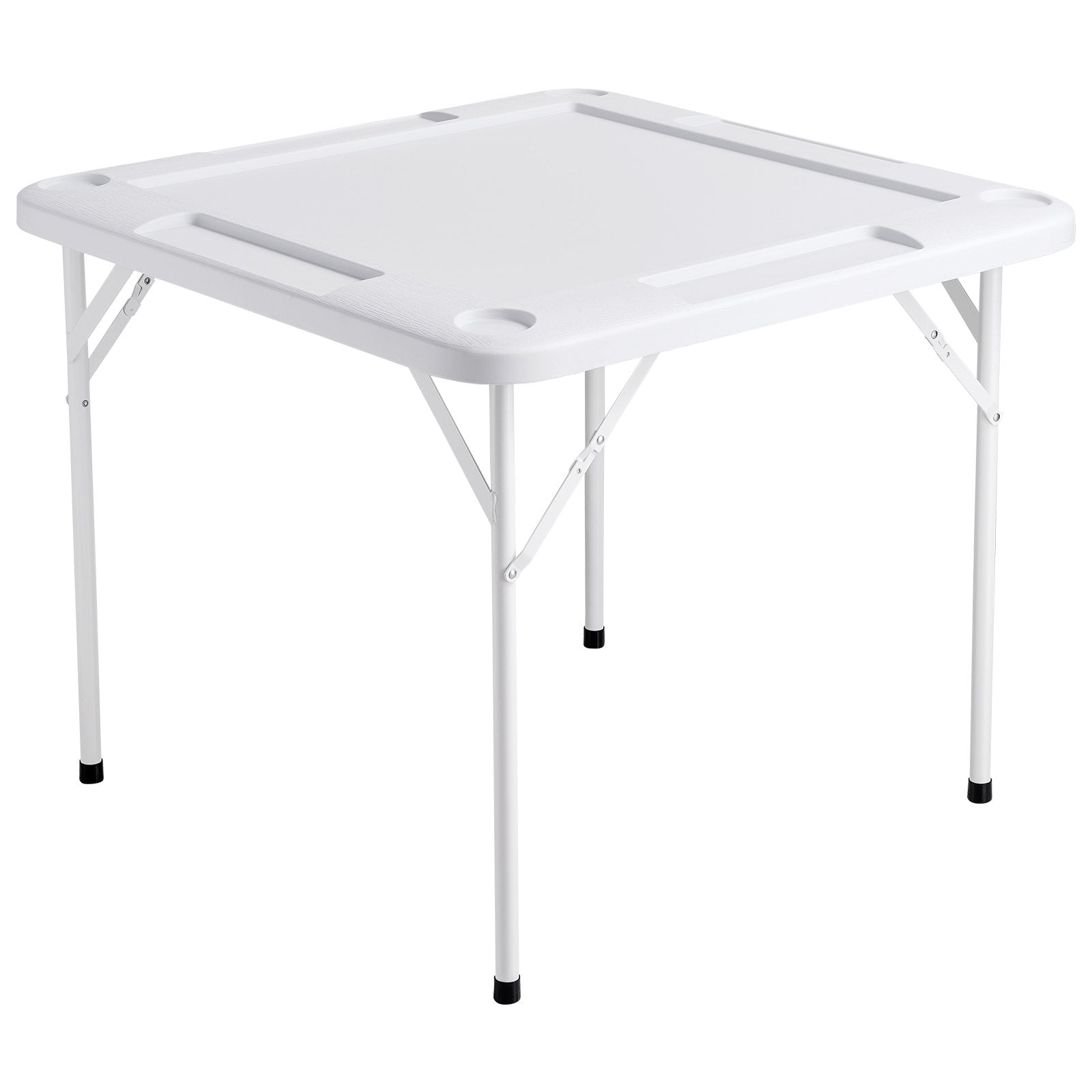 Portable 4 Player Folding Mahjong 90cm Game Table with Cup Holders Domino Set