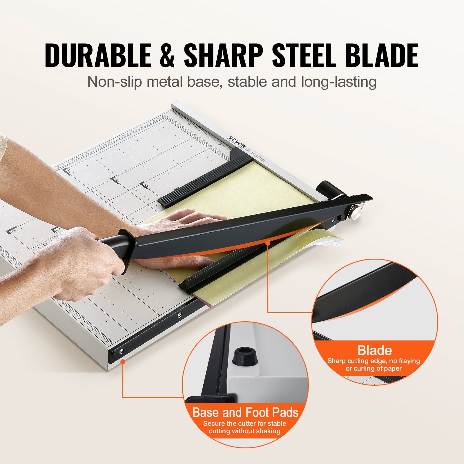 Guillotine Paper Cutter 457 mm Cut Length 20 Sheet Capacity GuardLock