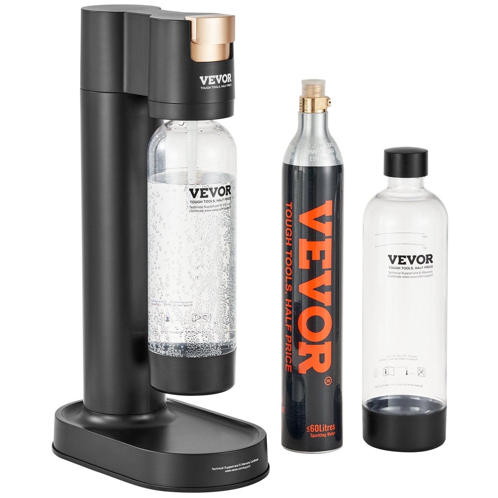 Sparkling Water Maker Soda Machine Home Carbonating Kit 2 x 1L PET Bottles CO2