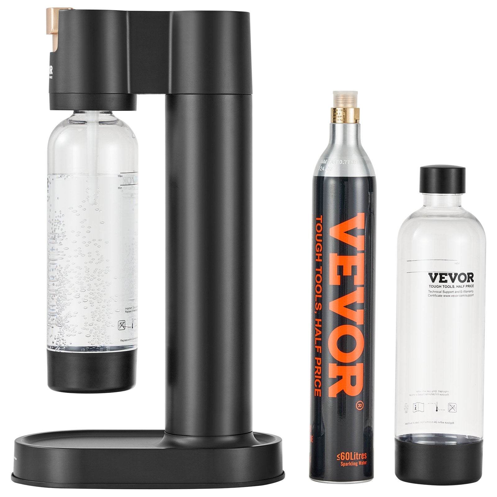 Sparkling Water Maker Soda Machine Home Carbonating Kit 2 x 1L PET Bottles CO2