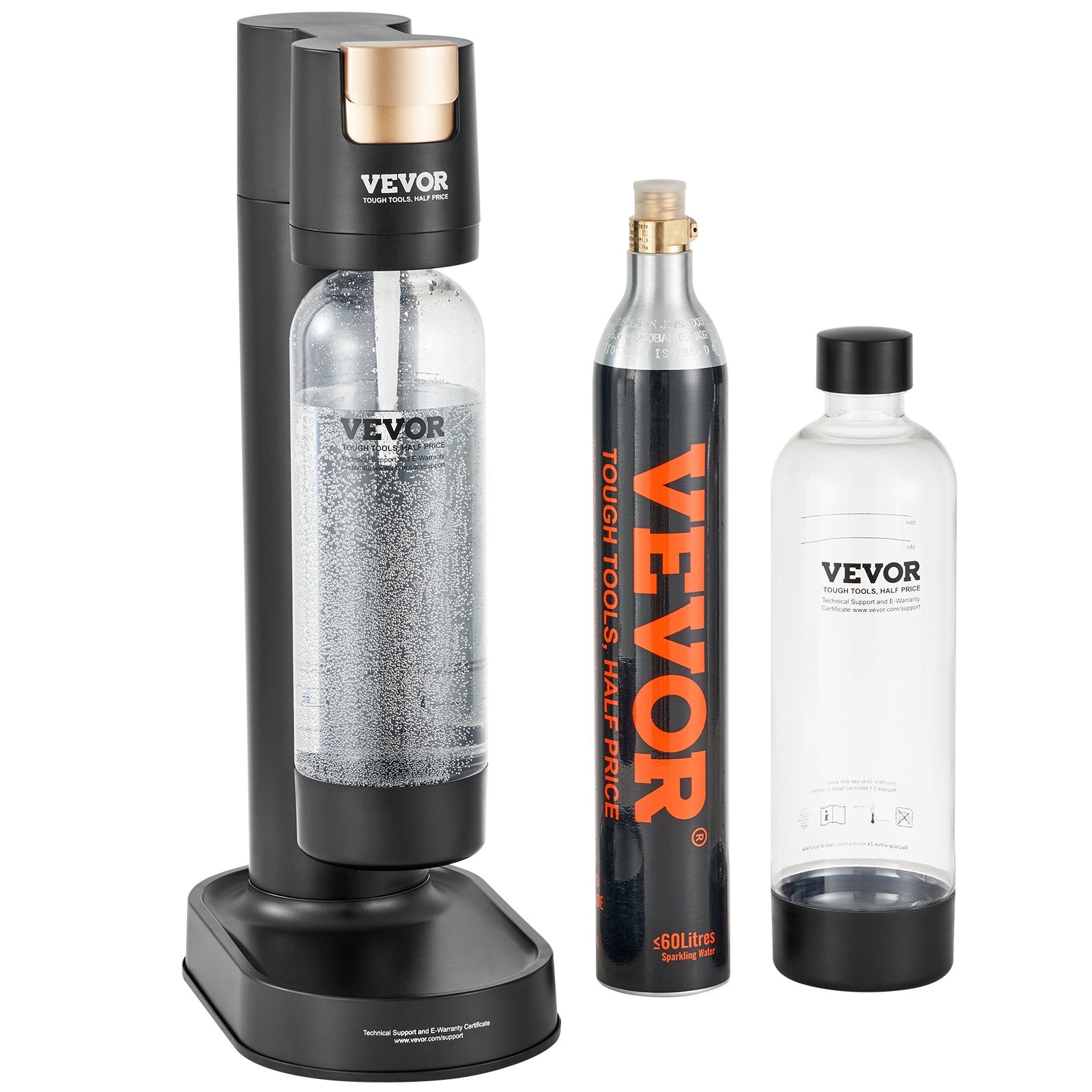 Sparkling Water Maker Soda Machine Home Carbonating Kit 2 x 1L PET Bottles CO2