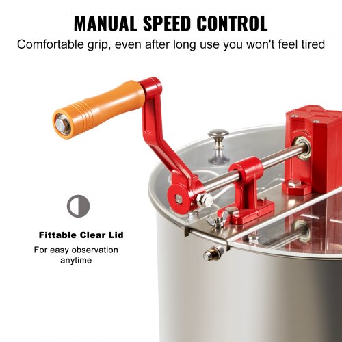 Manual Honey Extractor 2/4 Frame Beekeeping Equipment with Adjustable Stand