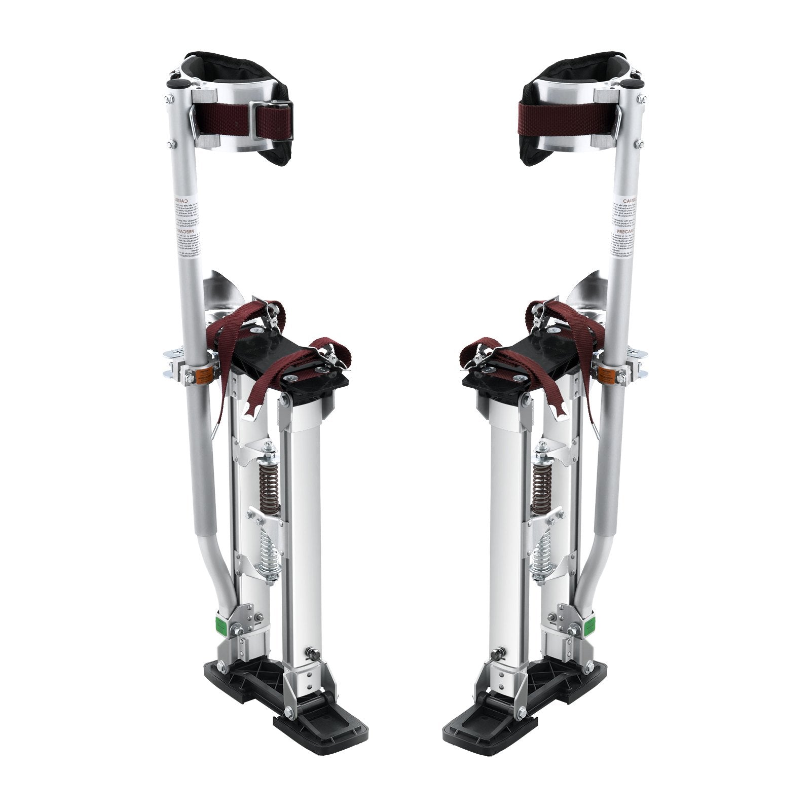 Adjustable Aluminum Drywall Stilts 45.7-76.2 cm with Knee Pads Silver