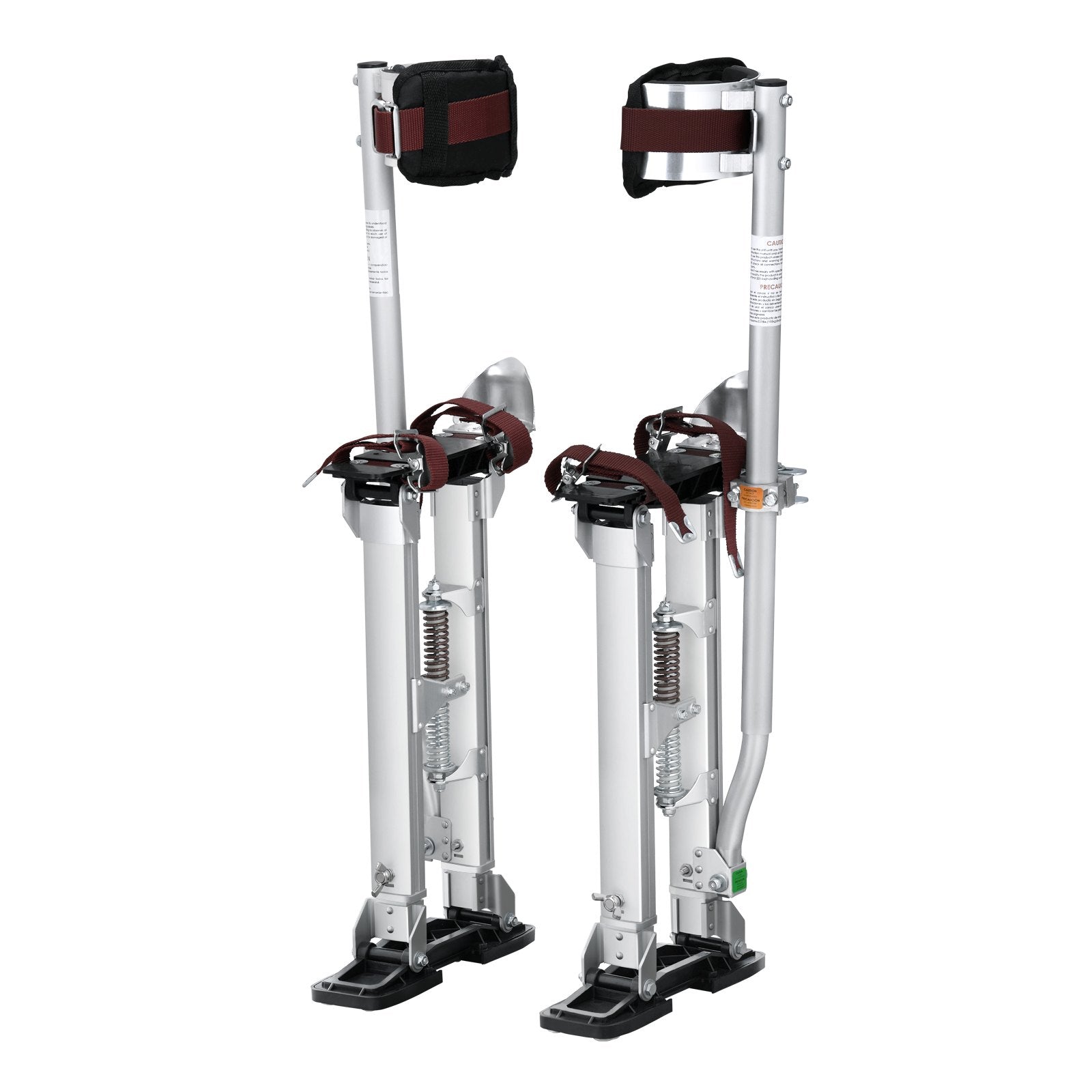 Adjustable Aluminum Drywall Stilts 45.7-76.2 cm with Knee Pads Silver