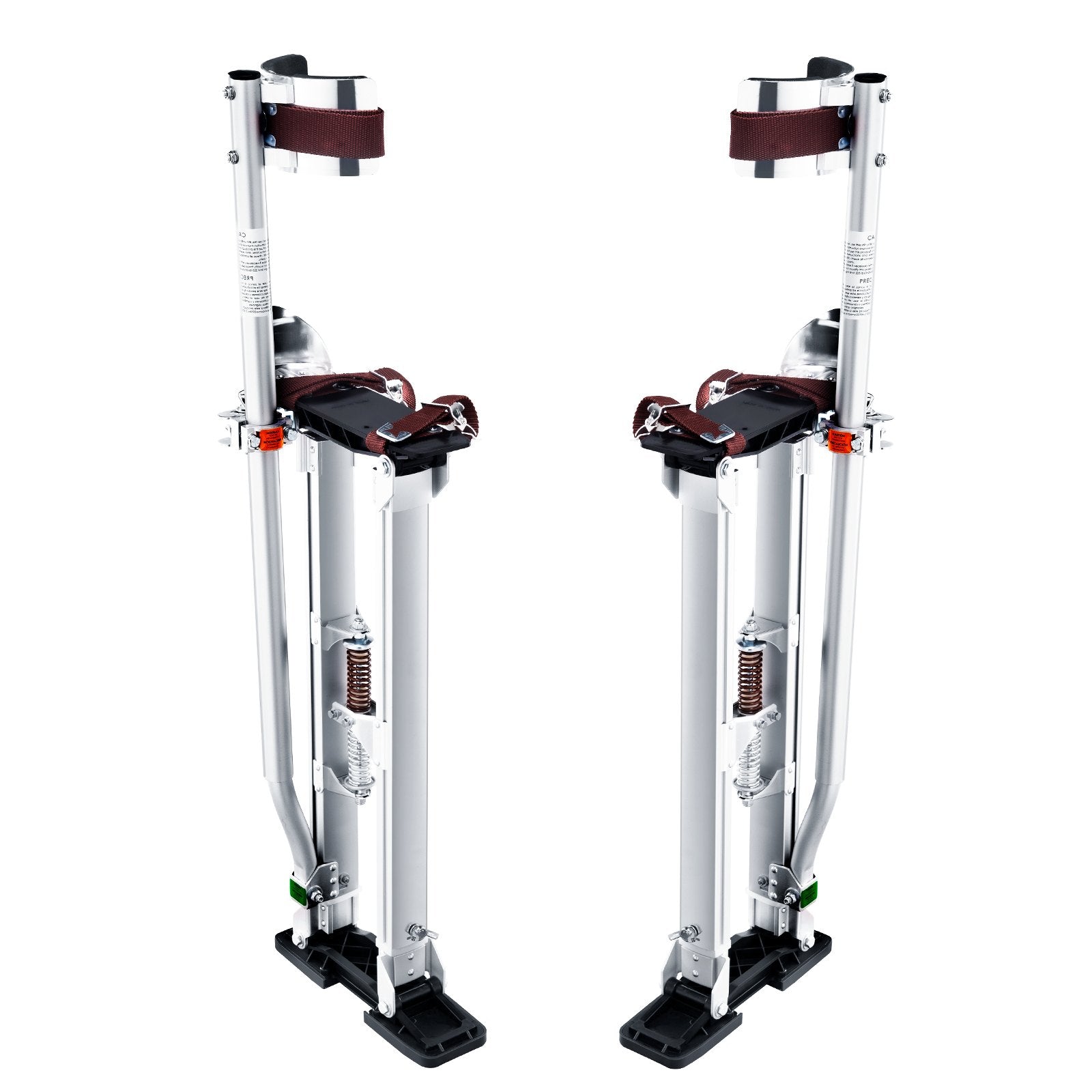 Adjustable Aluminum Drywall Stilts 24-40 inch with Knee Pads Silver