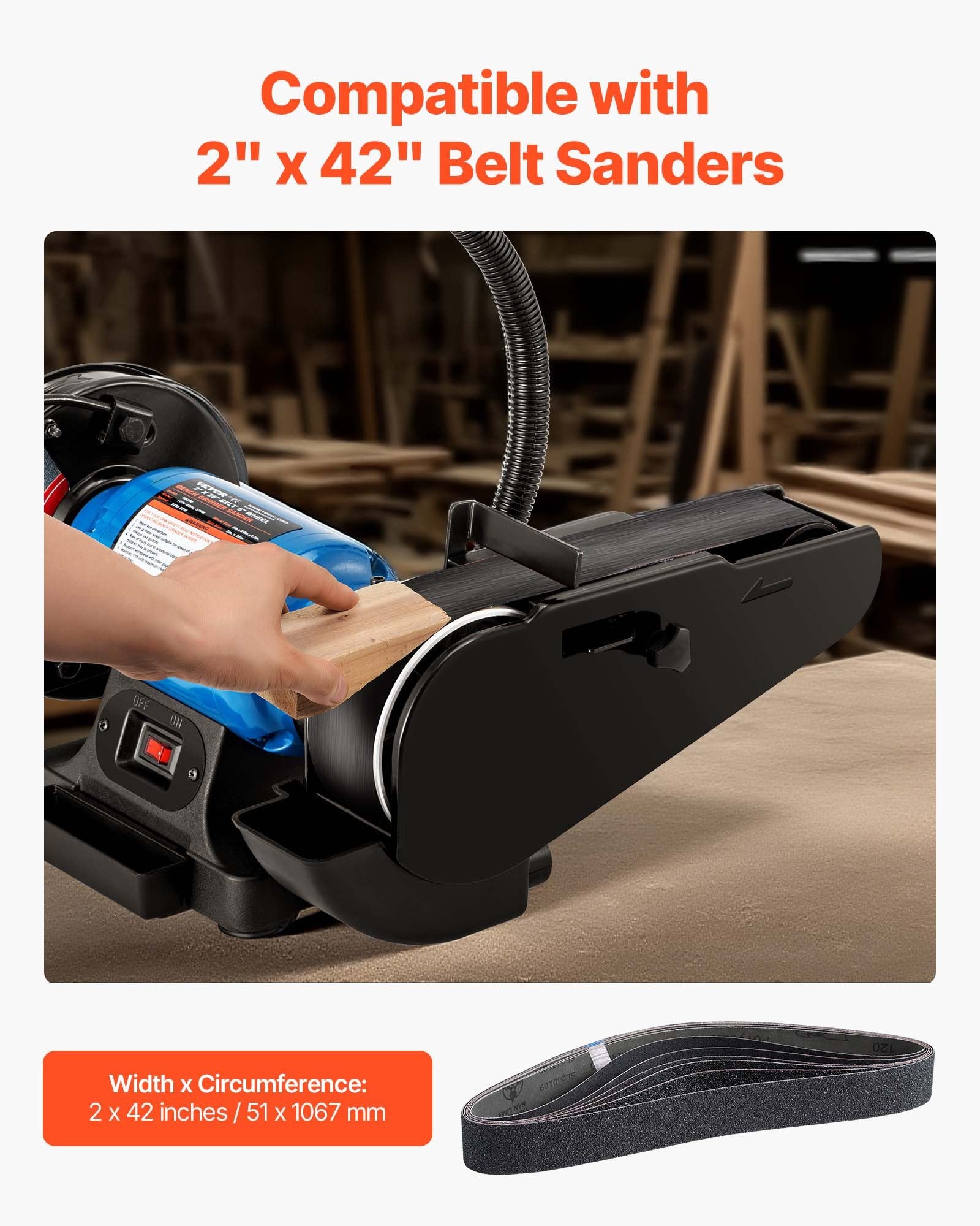 Belt Sander Sanding Belts for Metal Woodworking Knife Sharpening Finishing