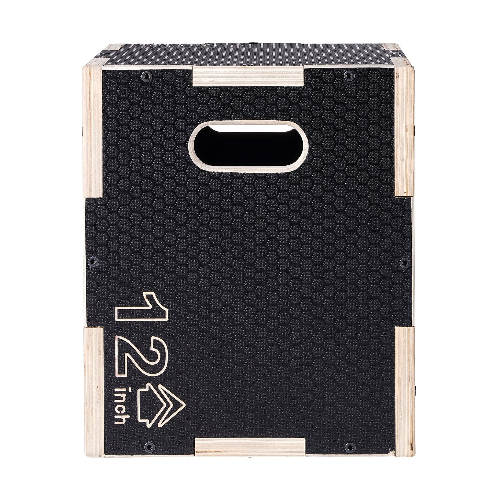 Plyometric Jump Box 3-in-1 Agility Step Up Anti-Slip Wooden 16/14/12in