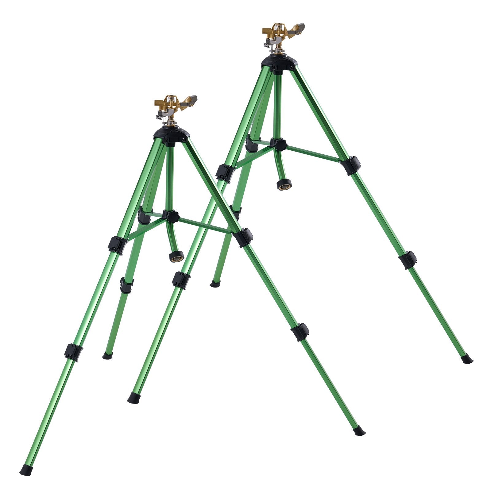 2 Pack Impact Tripod Sprinkler with Adjustable Height Lawn Irrigation System