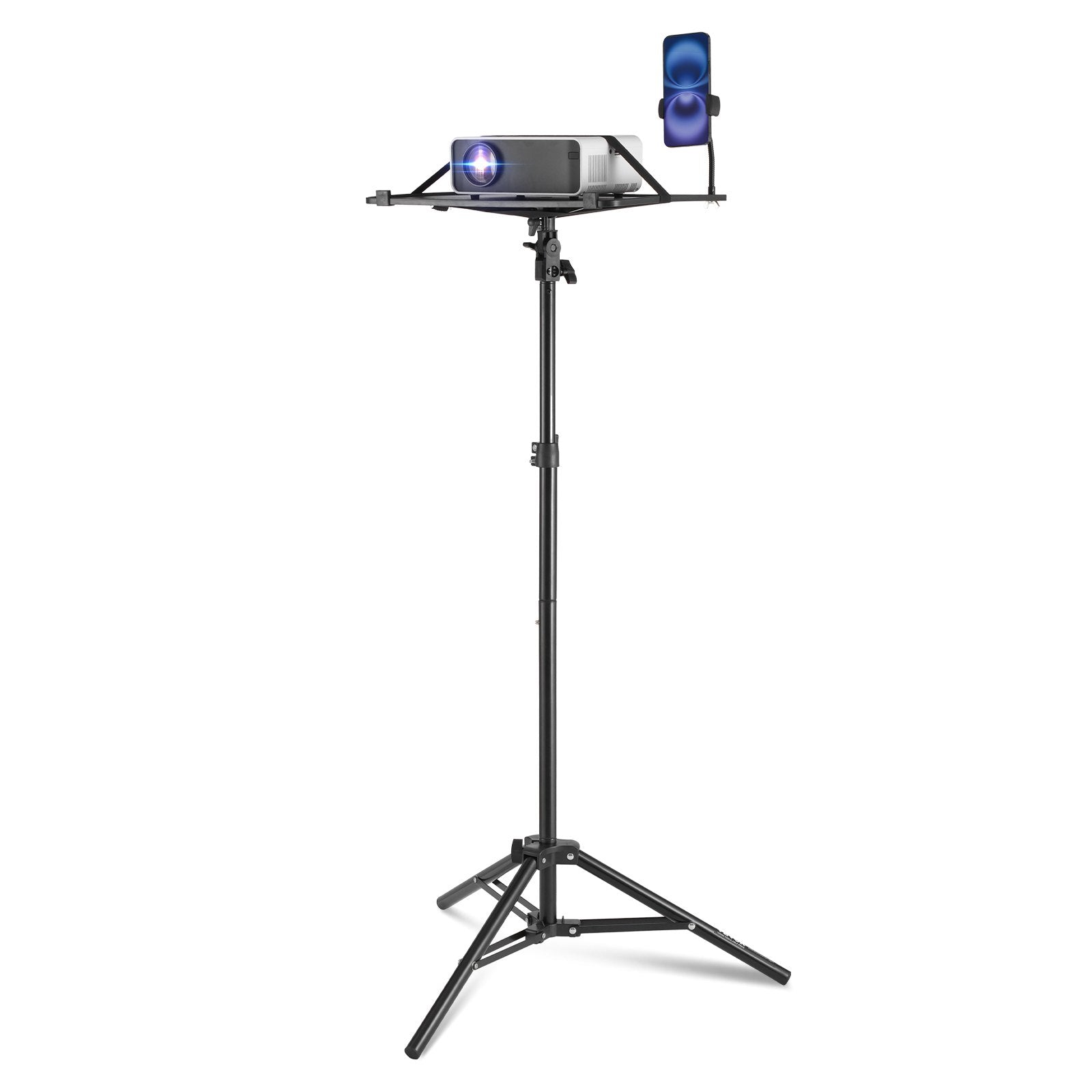 Adjustable Projector Laptop Tripod Stand with Tray Phone Holder 11lb Capacity