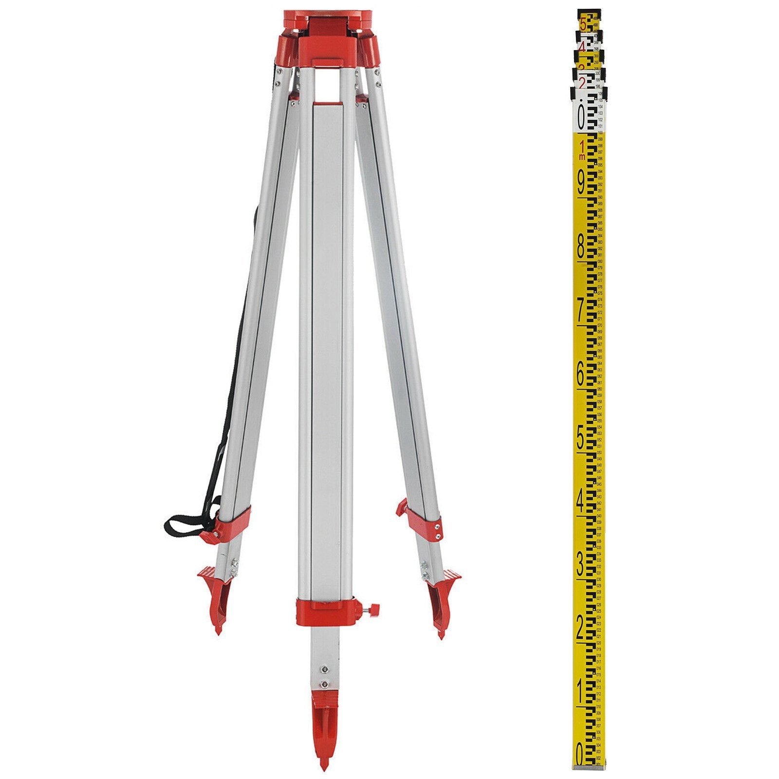 Super Combination 1.65m Aluminum Tripod + 5m Staff for Rotary Laser Level