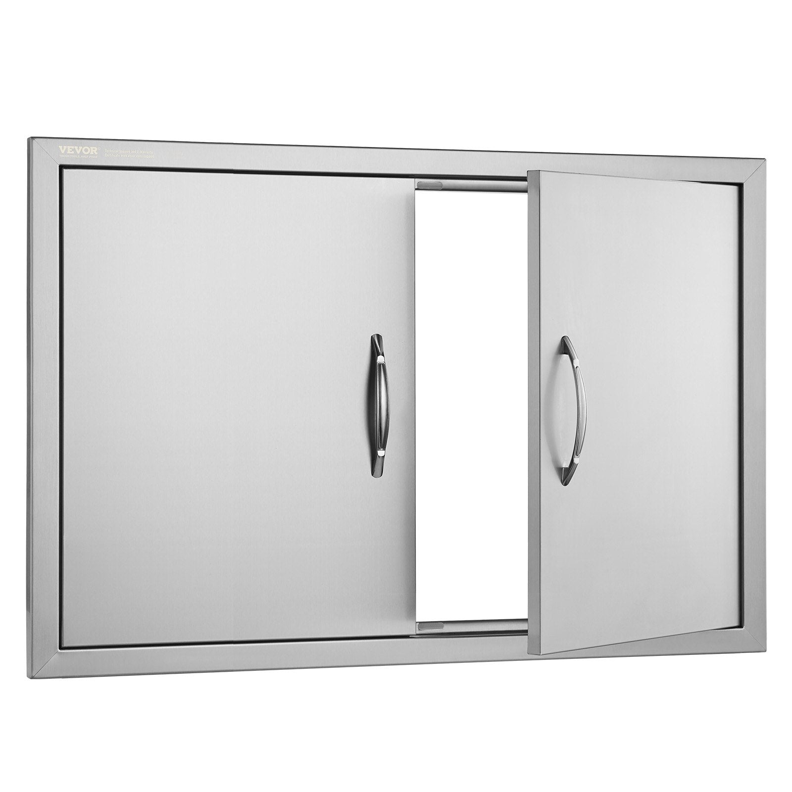 BBQ Access Door 838x558mm Double Outdoor Kitchen Stainless Steel Wall Handles
