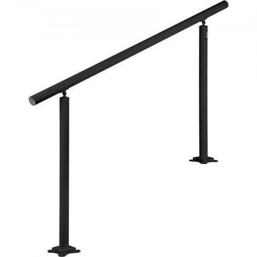 Adjustable Outdoor Handrail 5ft Stair Railing Aluminum Black