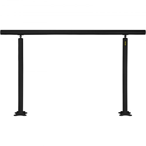 Adjustable Outdoor Handrail 5ft Stair Railing Aluminum Black