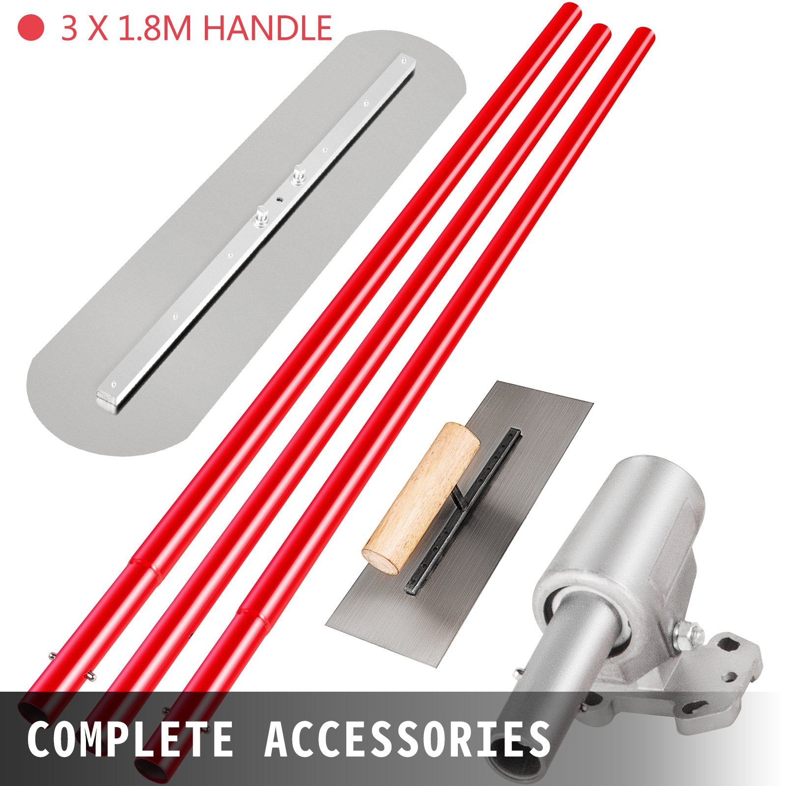 Bull Float Concrete Float 900x200mm Concrete Tool, Trowel Float Handle & Bracket