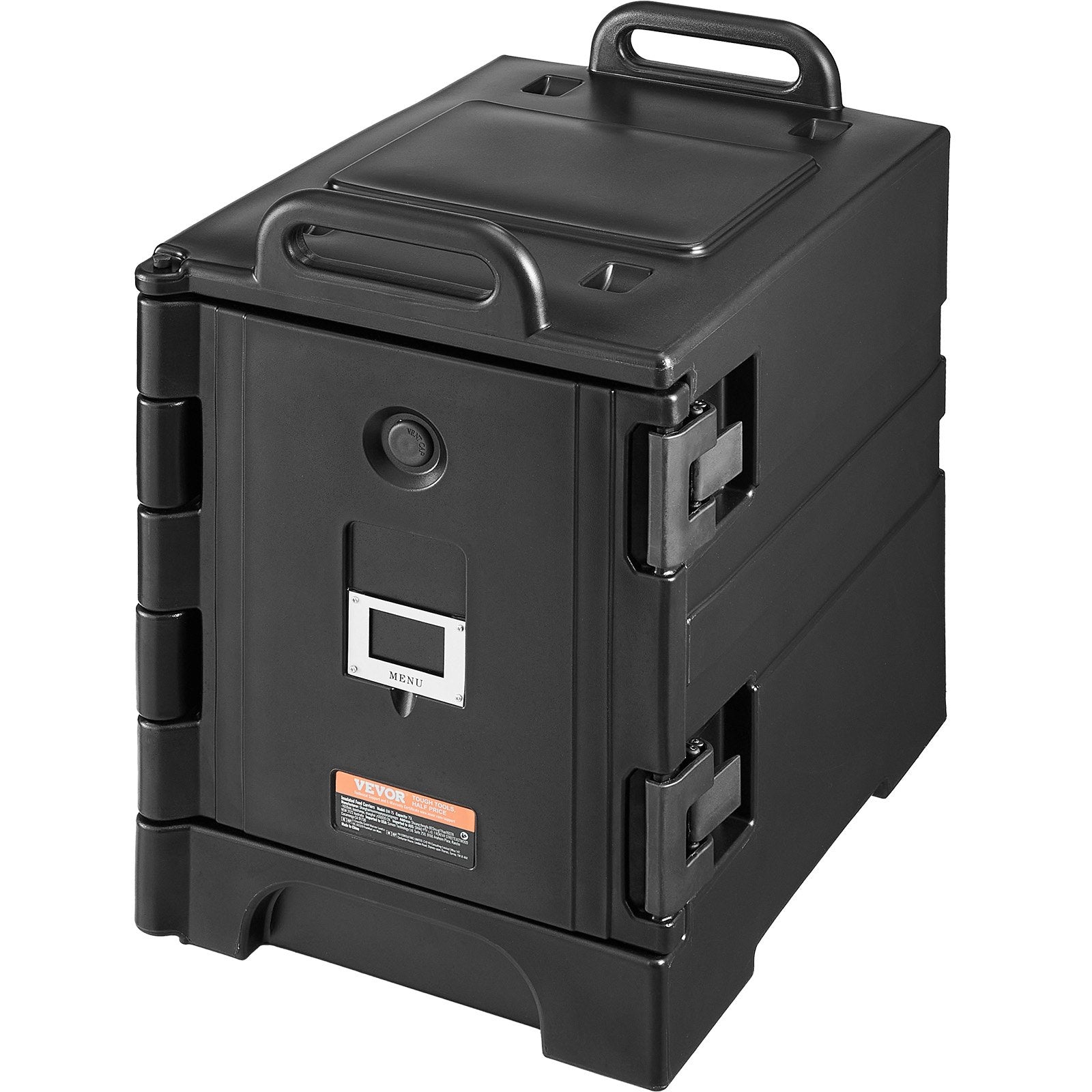 Insulated Food Pan Carrier, 75L Hot Box for Catering, Front Loading Food Warmer