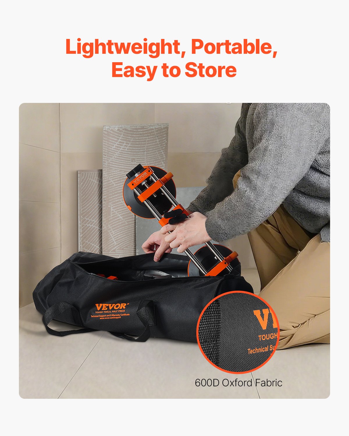 Seamless Seam Setter 2-Pack Granite with 6" Vacuum Cups and Tool Bag Countertop
