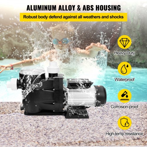 VEVOR 2.5HP Swimming Pool Pump Inground Above Ground 1850W 148GPM Filter