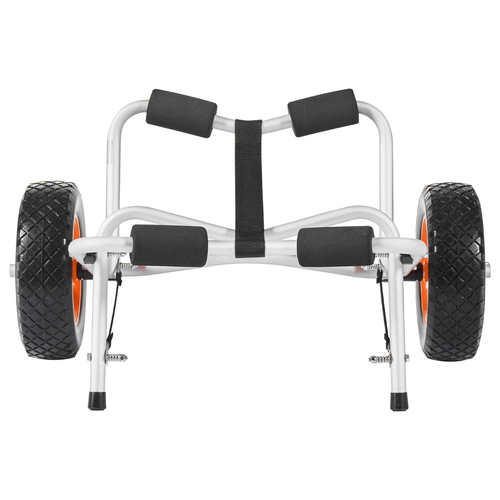Kayak Cart 113.4kg Foldable Trolley 25.4cm Rubber Tires Ratchet Strap Kayaks