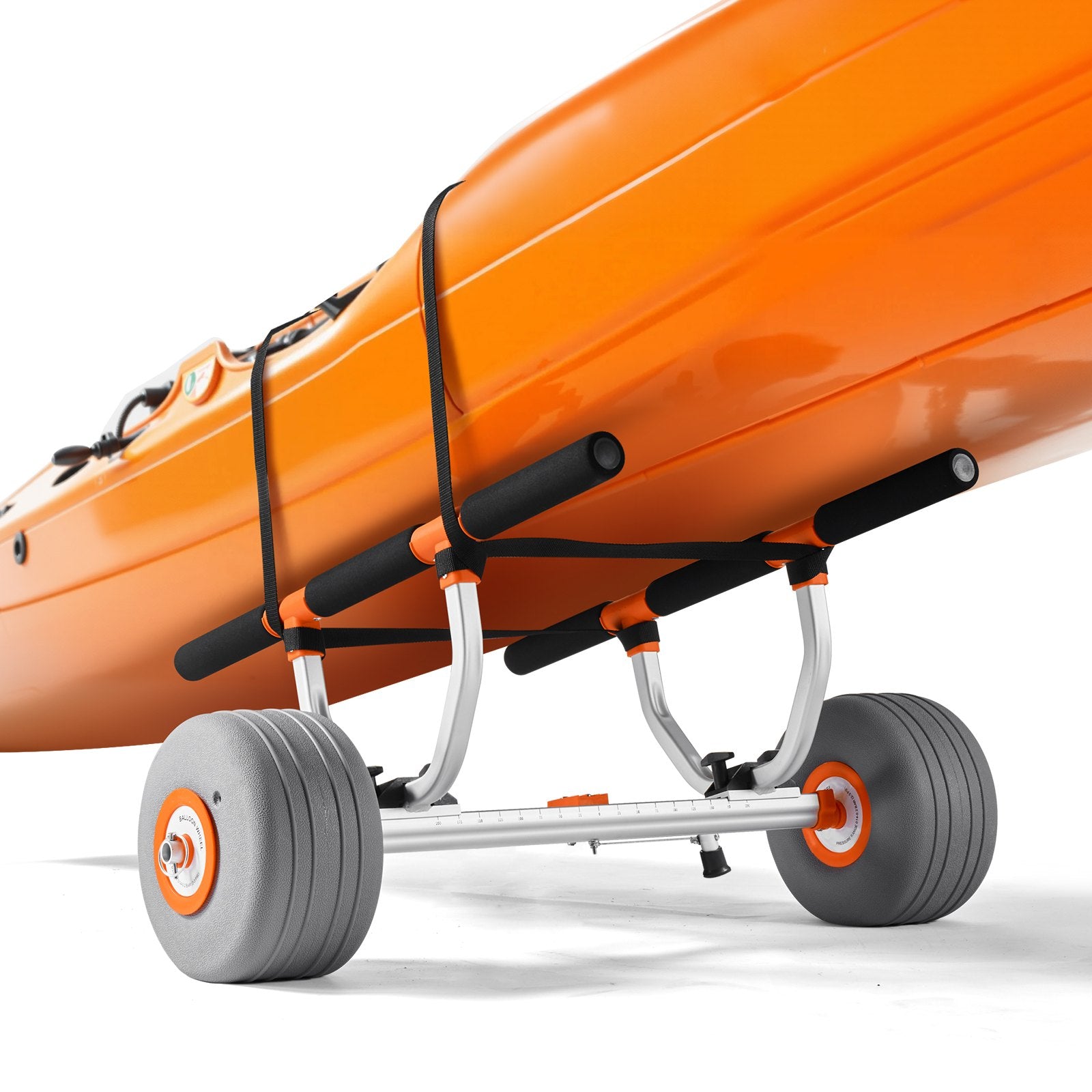 Kayak Cart 158.8kg Trolley 30.5cm Inflatable Tires 2 Straps Kayaks Canoes