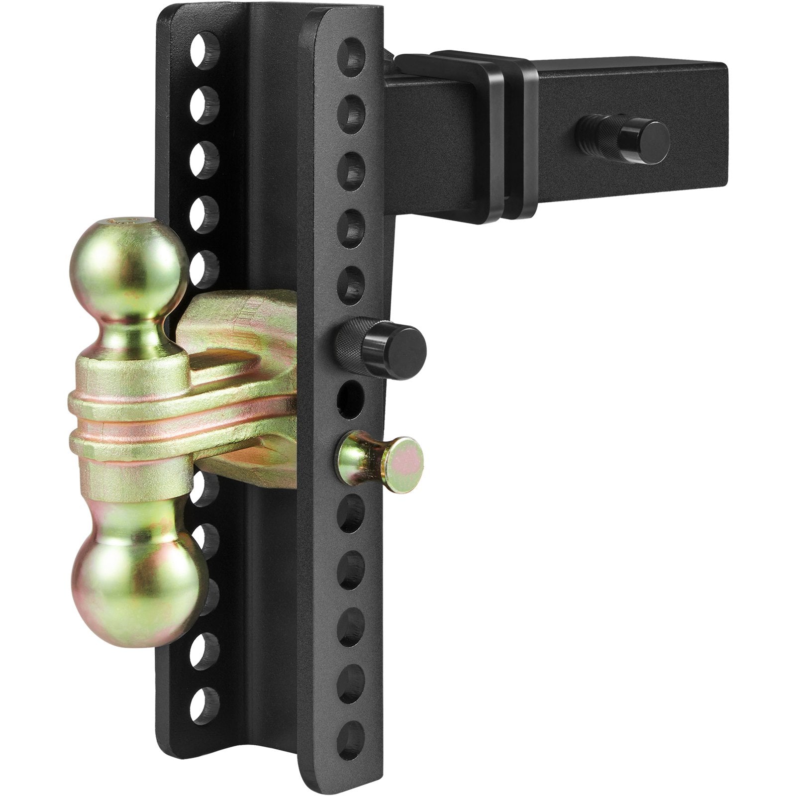 Adjustable Trailer Hitch 25cm Drop 21.59cm Rise with 6.35cm Receiver & Tow Balls