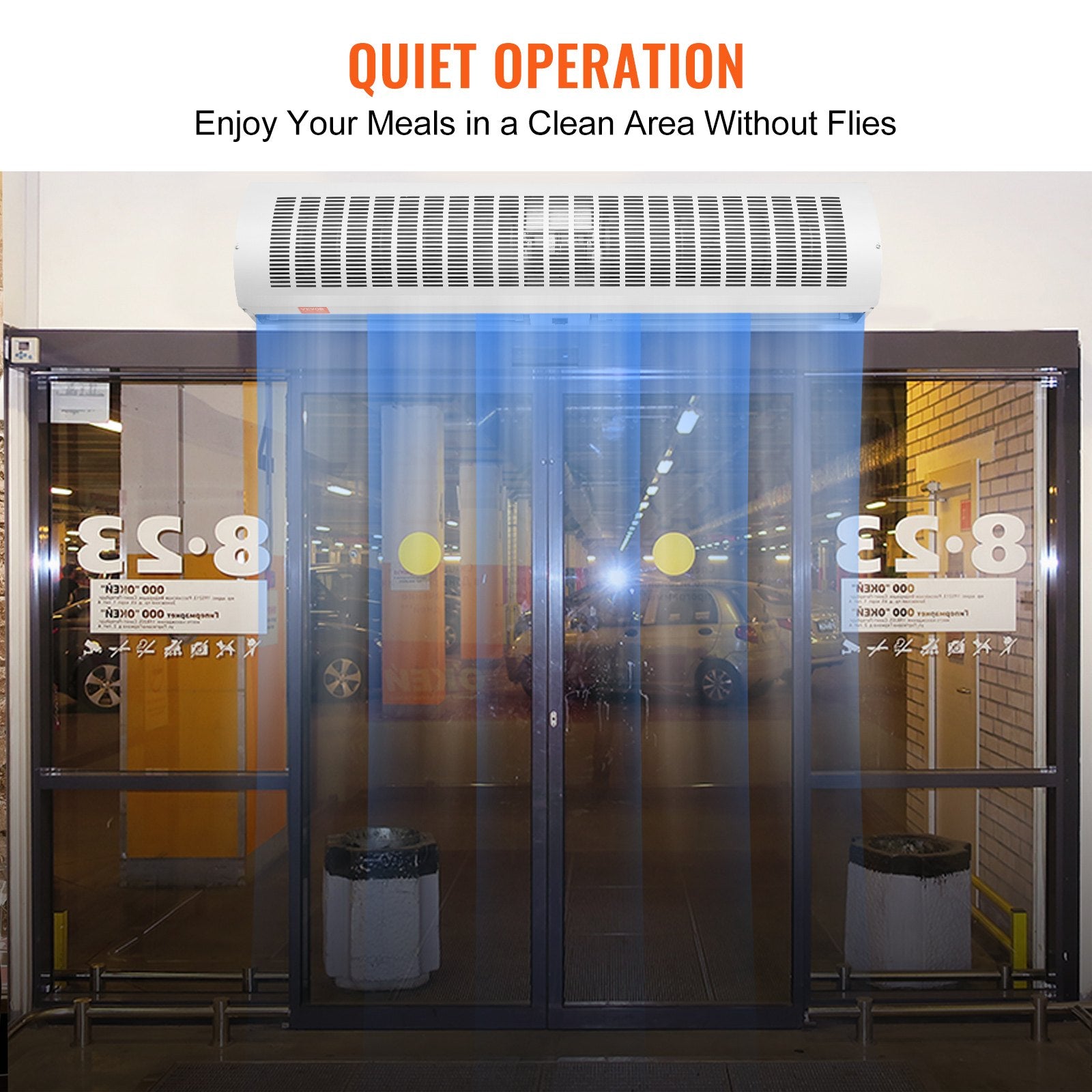 1.1m Commercial Indoor Air Curtain, 2 Speeds 2292m³/h, UL Certified, Wall Mount