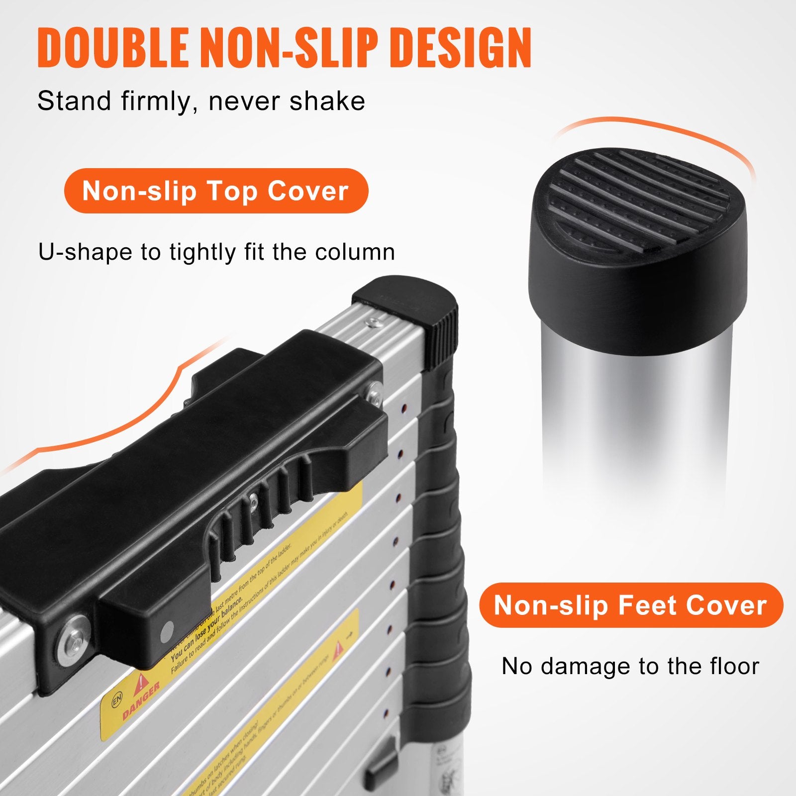 Telescoping Ladder Aluminum Extension Step 3.2m Multi-Purpose Portable