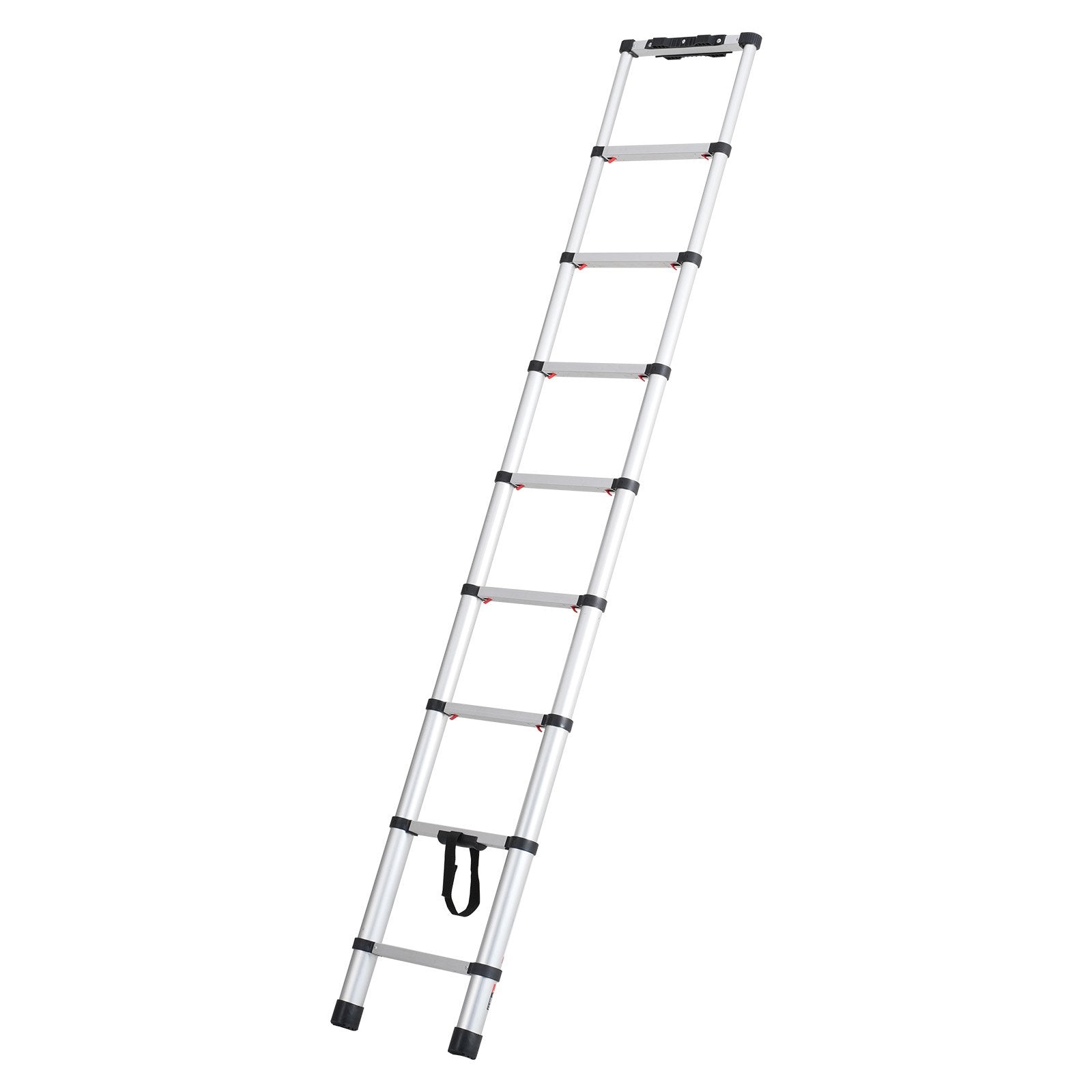Telescoping Ladder 8.5FT Aluminum Extension One-Button Retraction 375LBS