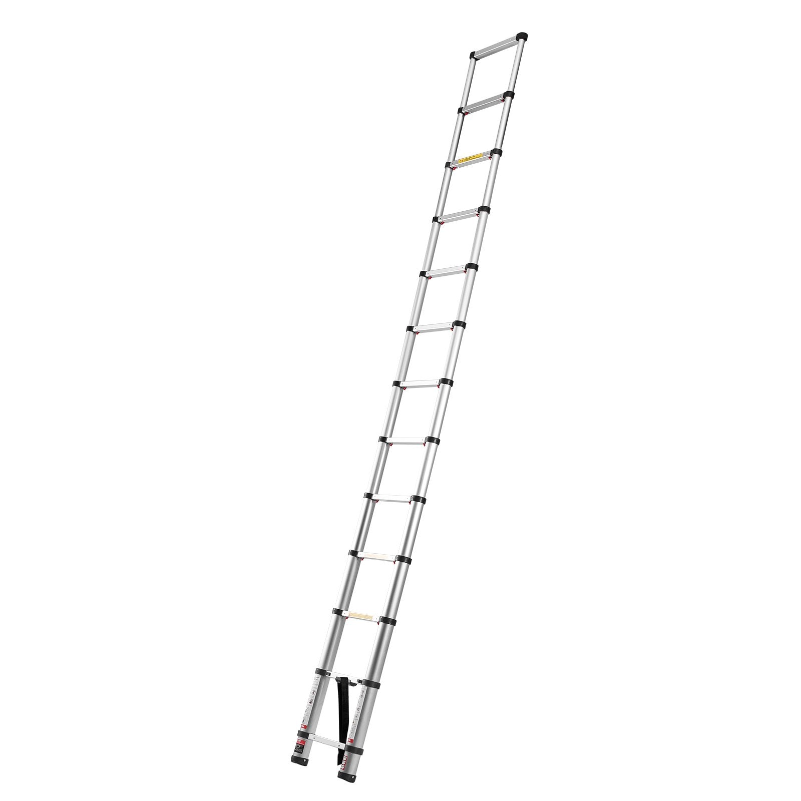 3.8m Telescoping Ladder, Aluminum Lightweight Collapsible Extension Ladder