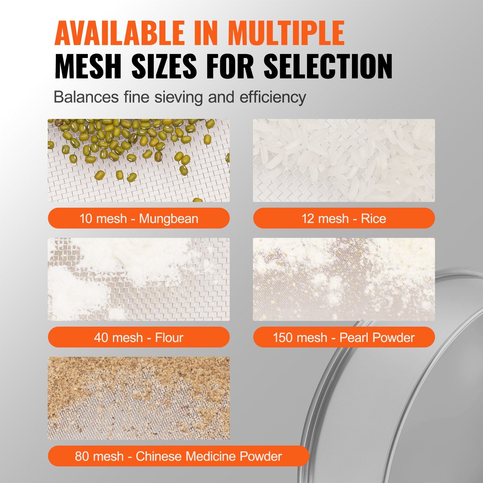 Flour Sieve Fine Mesh, 304 Stainless Steel Sifter 80 Mesh for Baking & Powder