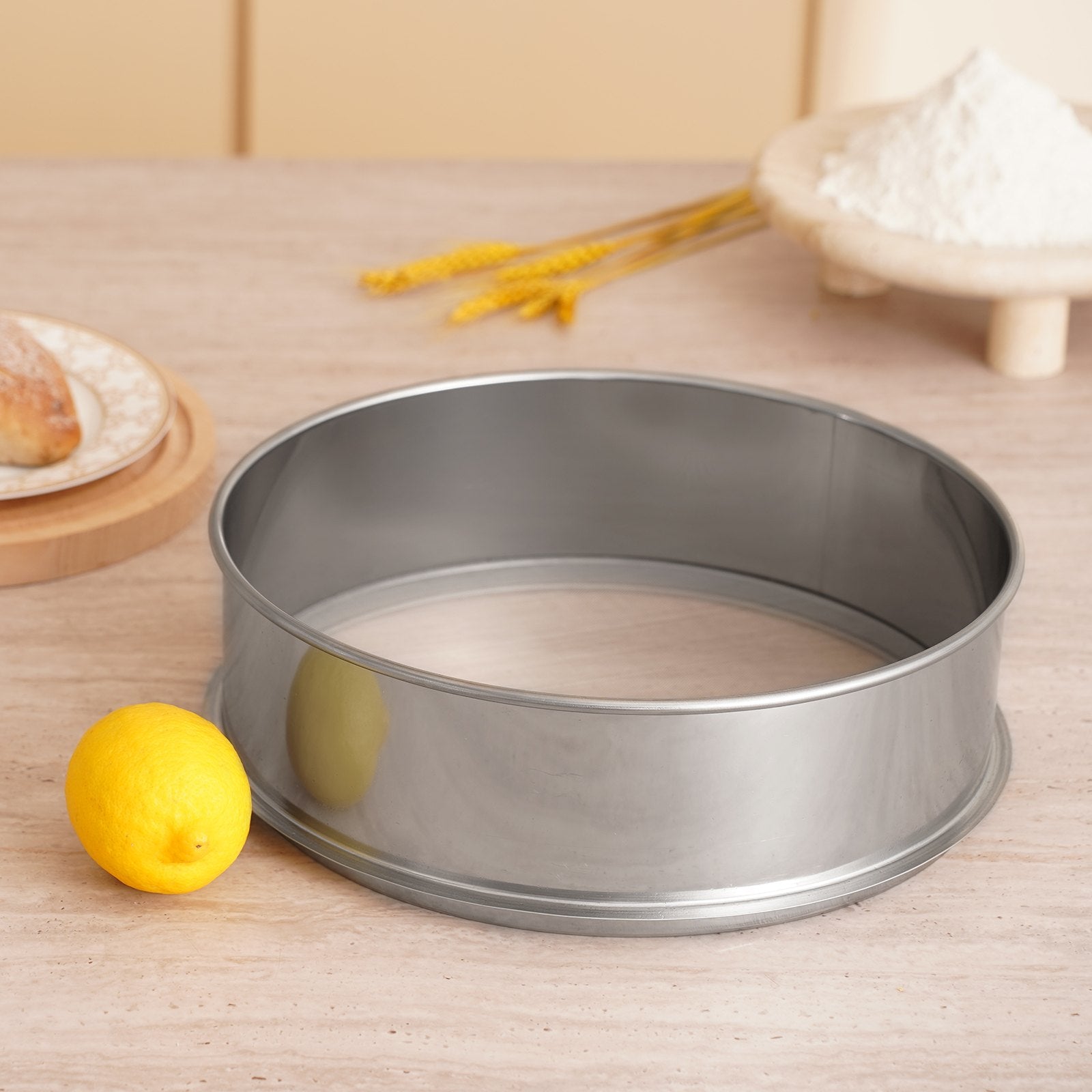 Flour Sieve Fine Mesh, 304 Stainless Steel Sifter 80 Mesh for Baking & Powder