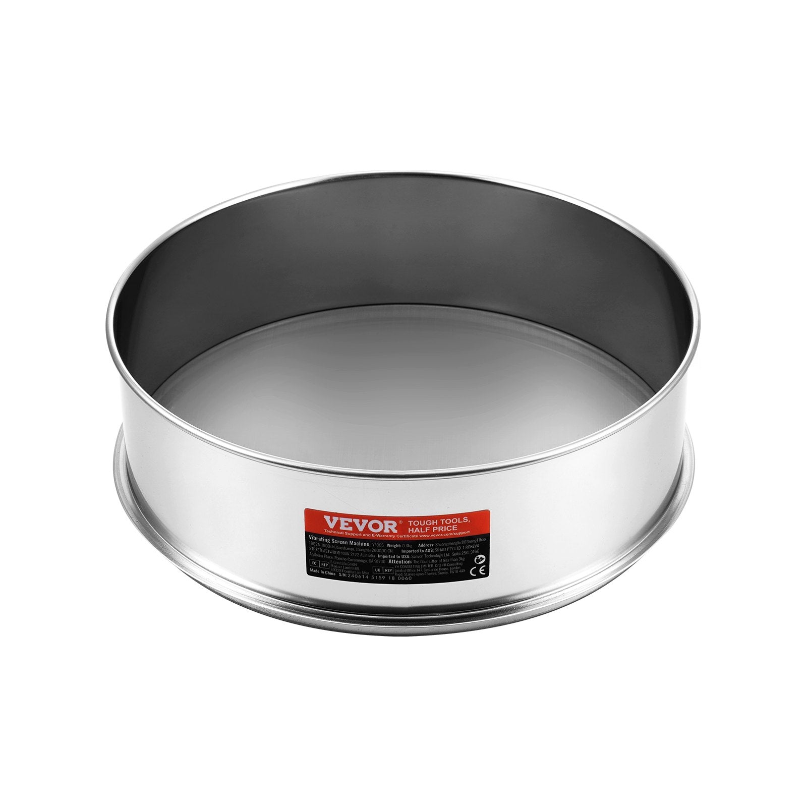 Flour Sieve Fine Mesh, 304 Stainless Steel Sifter 80 Mesh for Baking & Powder