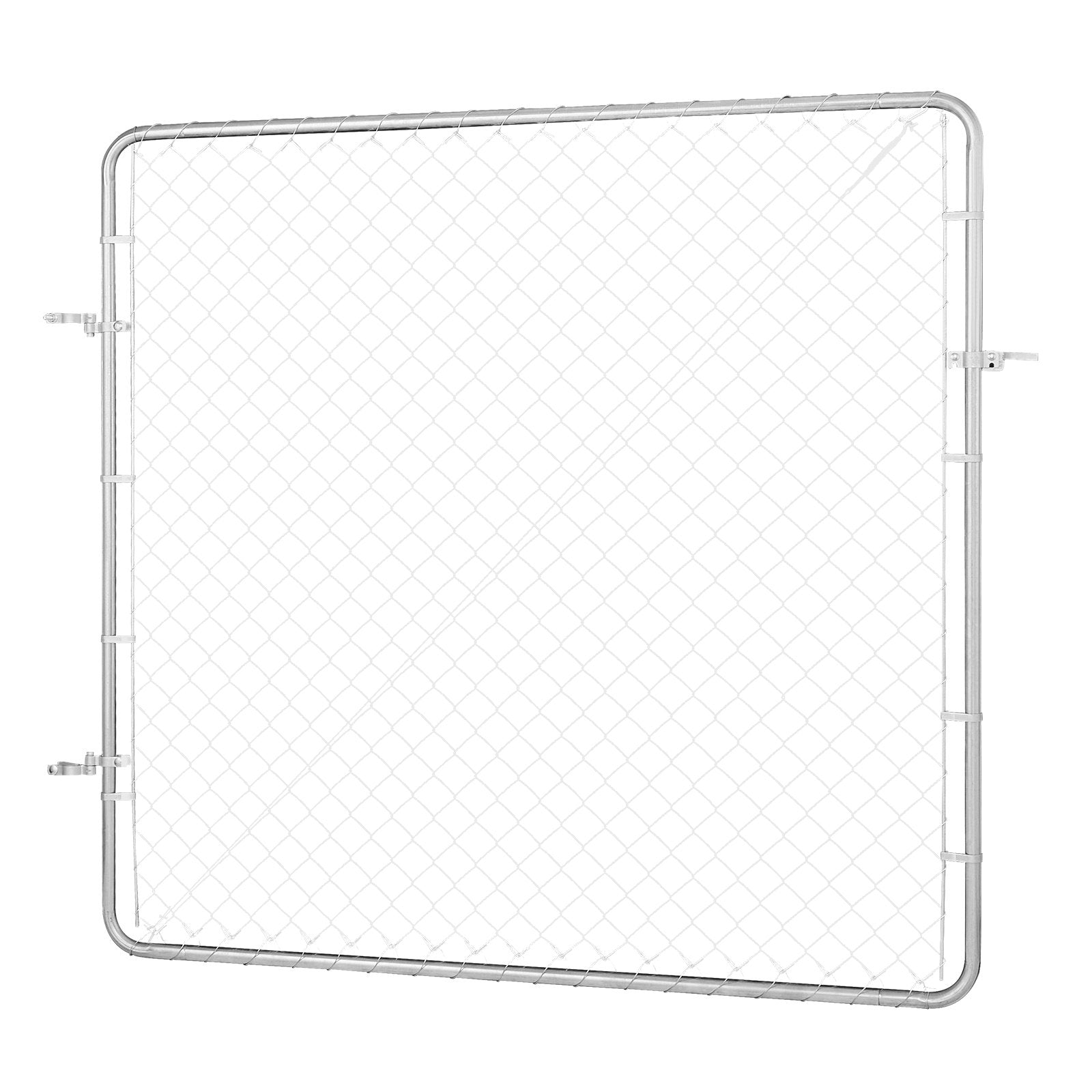 183 x 178cm Chain Link Fence Adjustable Galvanized Garden Gate