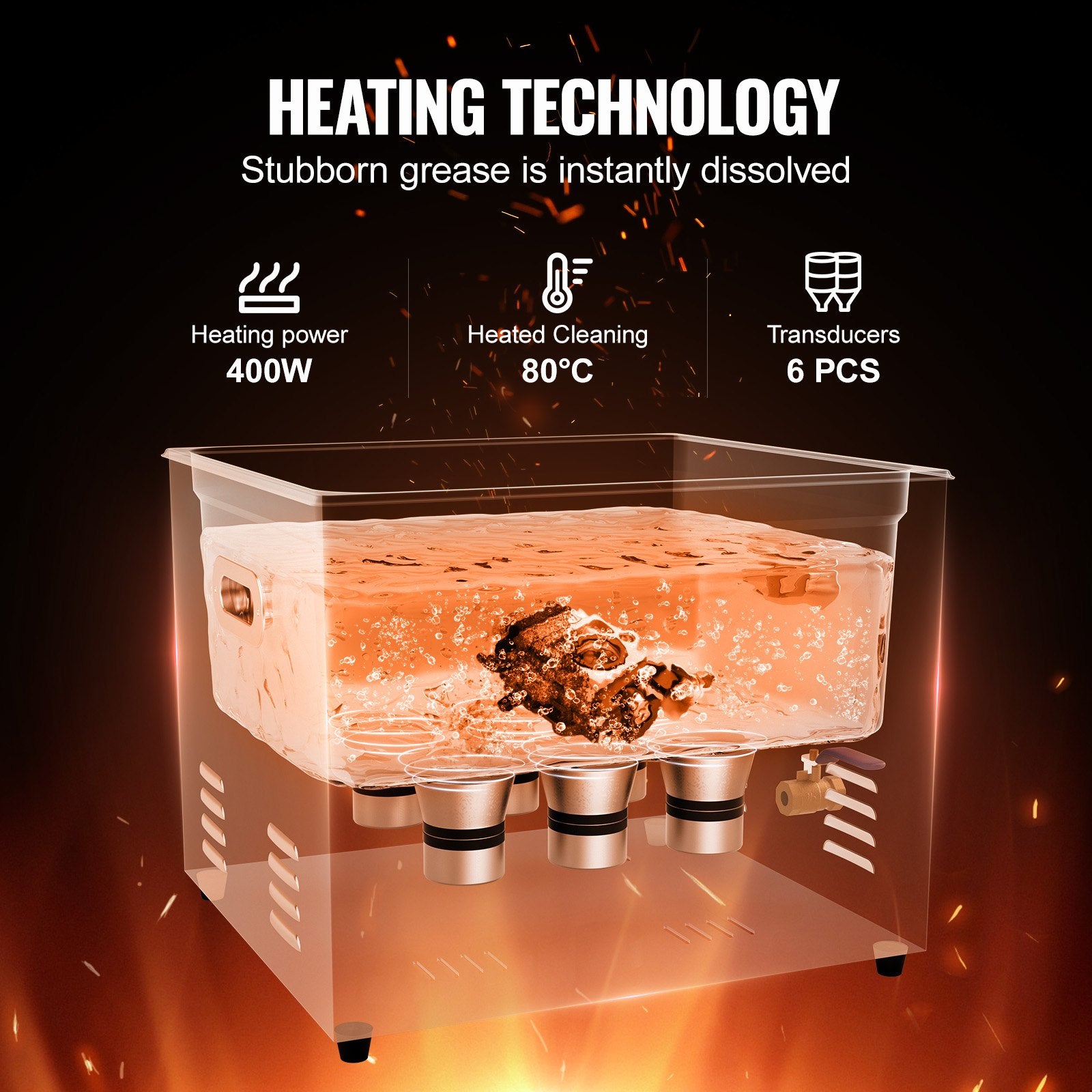 Ultrasonic Cleaner 15L 360W Digital 40kHz Timer Heater Watch Glasses Jewelry