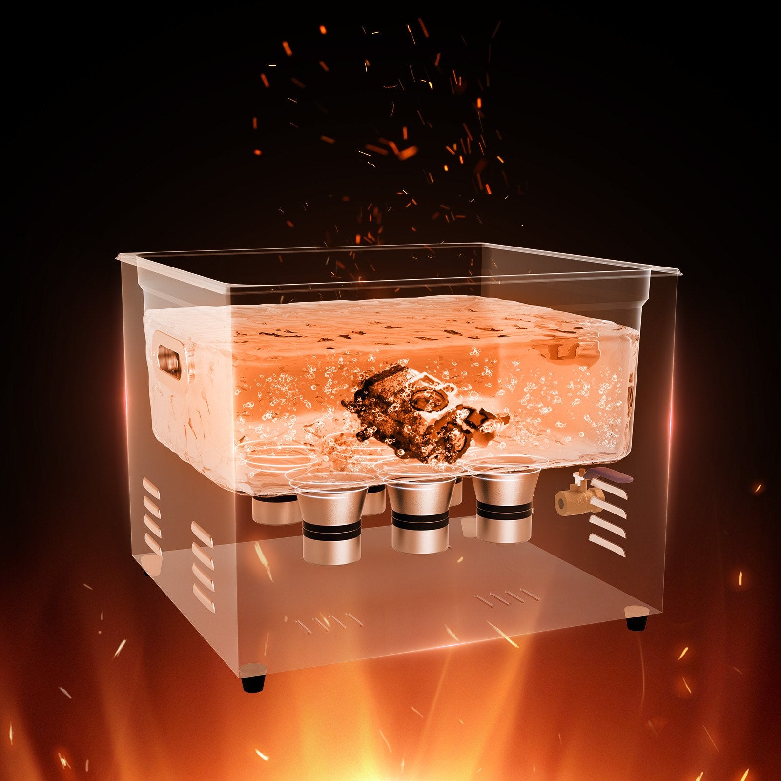 Ultrasonic Cleaner 15L 360W Digital 40kHz Timer Heater Watch Glasses Jewelry