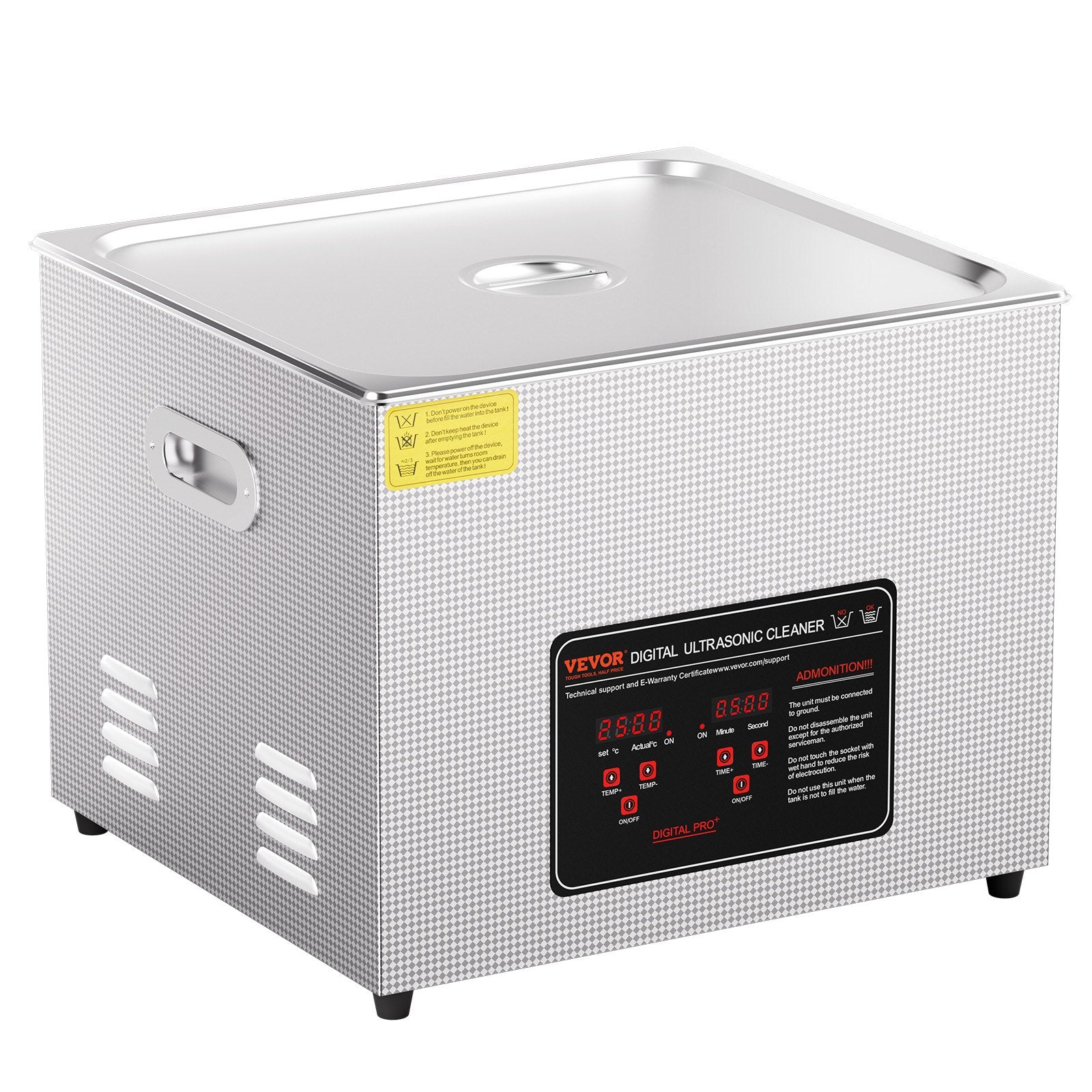 Ultrasonic Cleaner 15L 360W Digital 40kHz Timer Heater Watch Glasses Jewelry