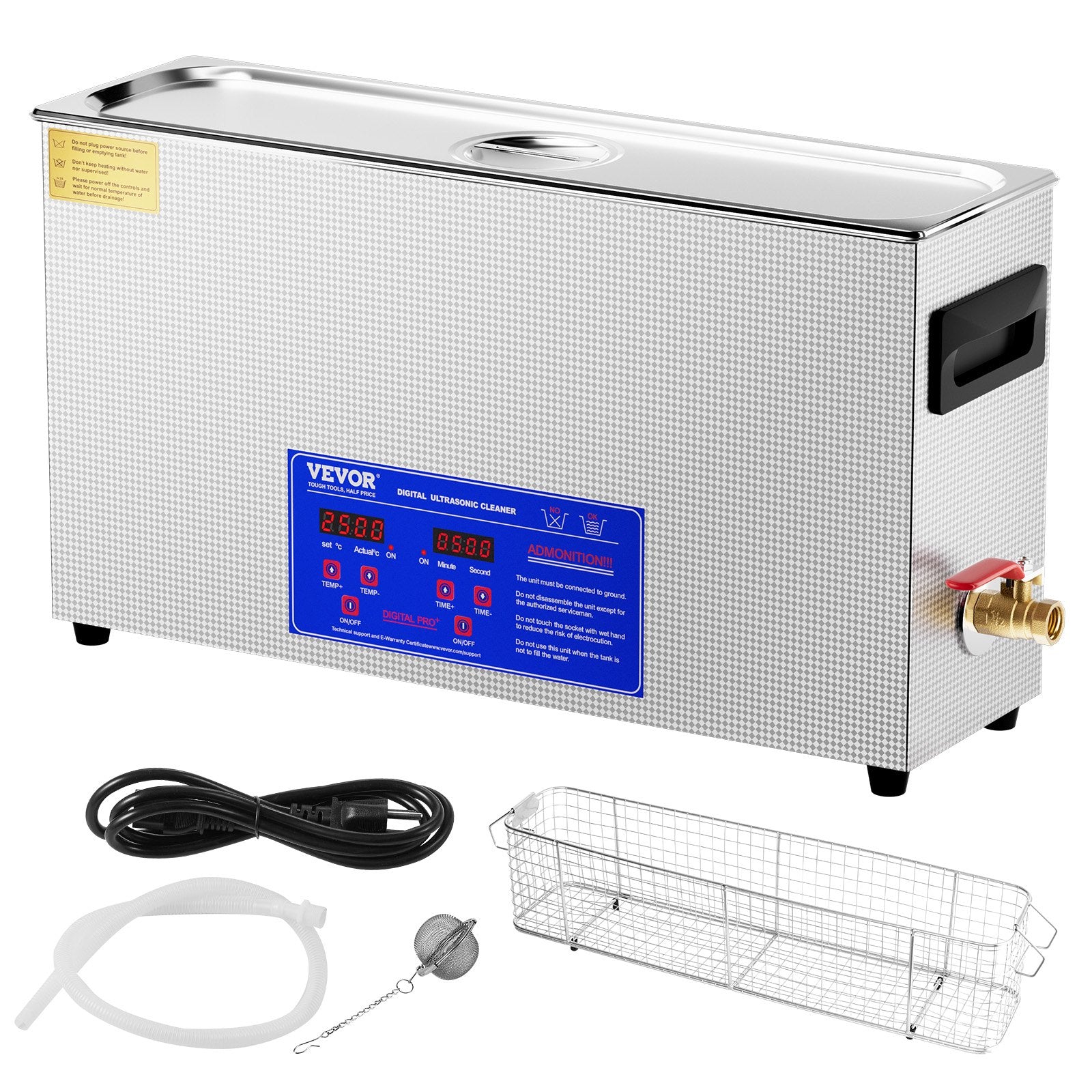 10L Ultrasonic Gun Cleaner 300W Digital 40kHz with Timer Heater for Gun Parts