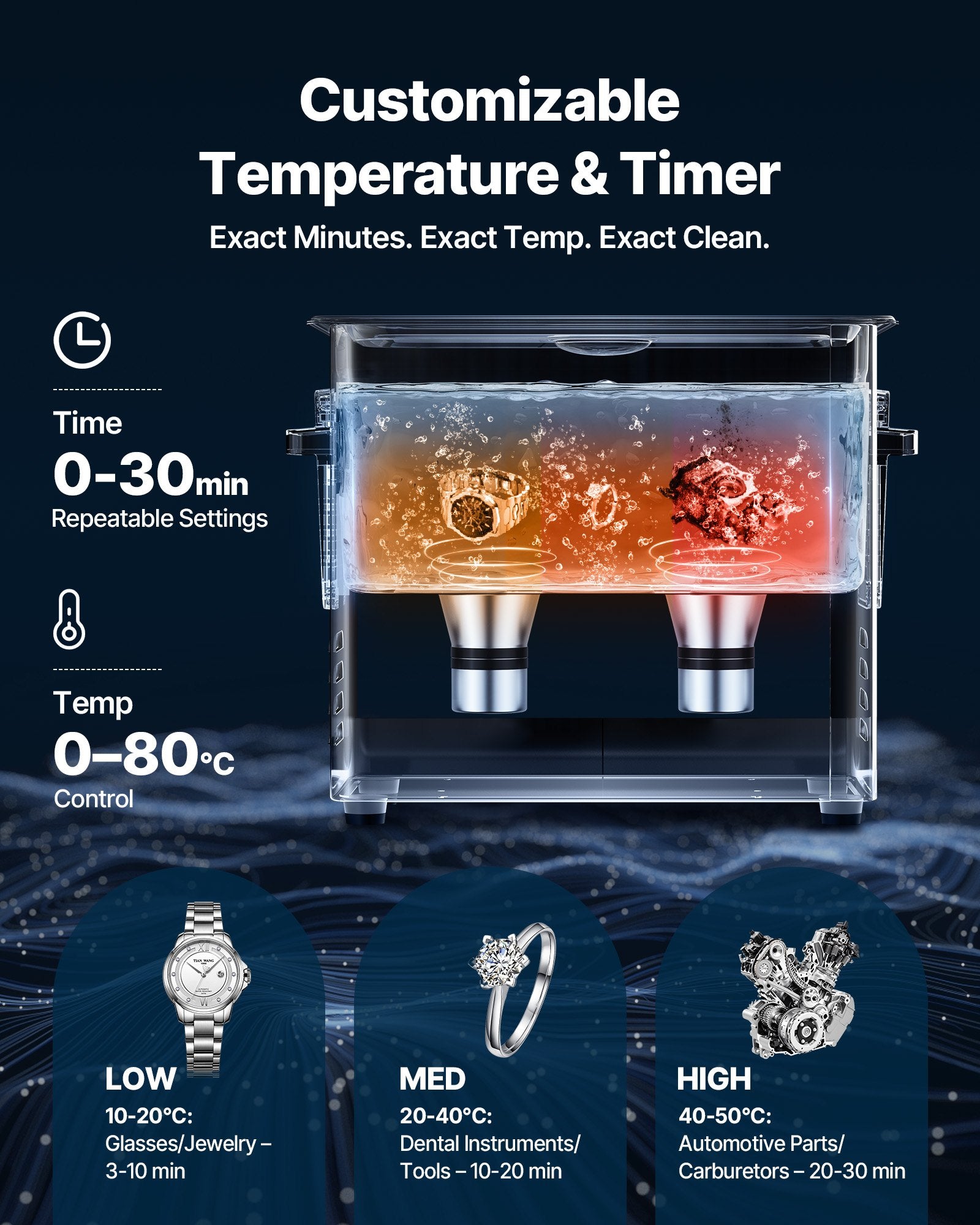 6L Ultrasonic Cleaner Professional Machine Basket Digital 120W 40kHz Stainless