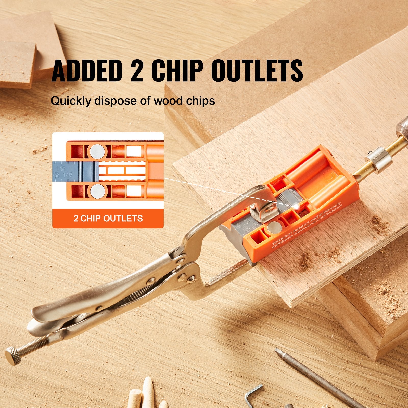 56PCS Pocket Hole Jig Kit w/ Clamp Drill Bit & Screws for Carpentry