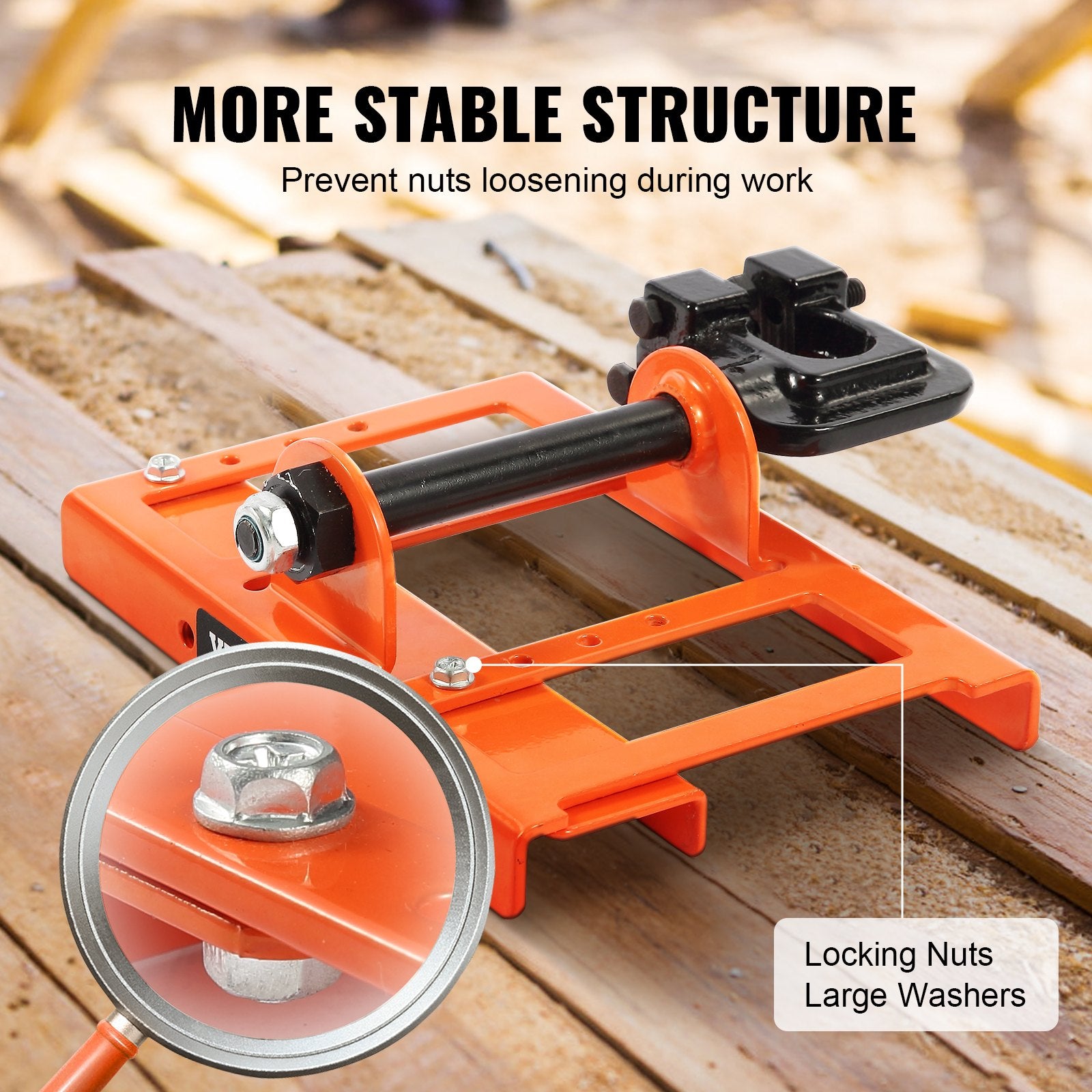 Vertical Chainsaw Mill Lumber Cutting Guide 5.1–15.2cm Cast Iron Attachment