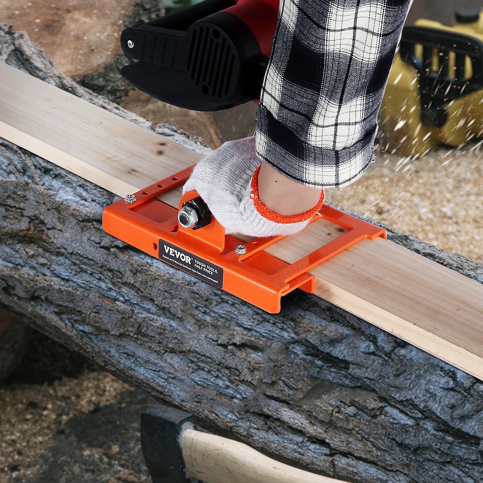 Vertical Chainsaw Mill Lumber Cutting Guide 5.1–15.2cm Cast Iron Attachment