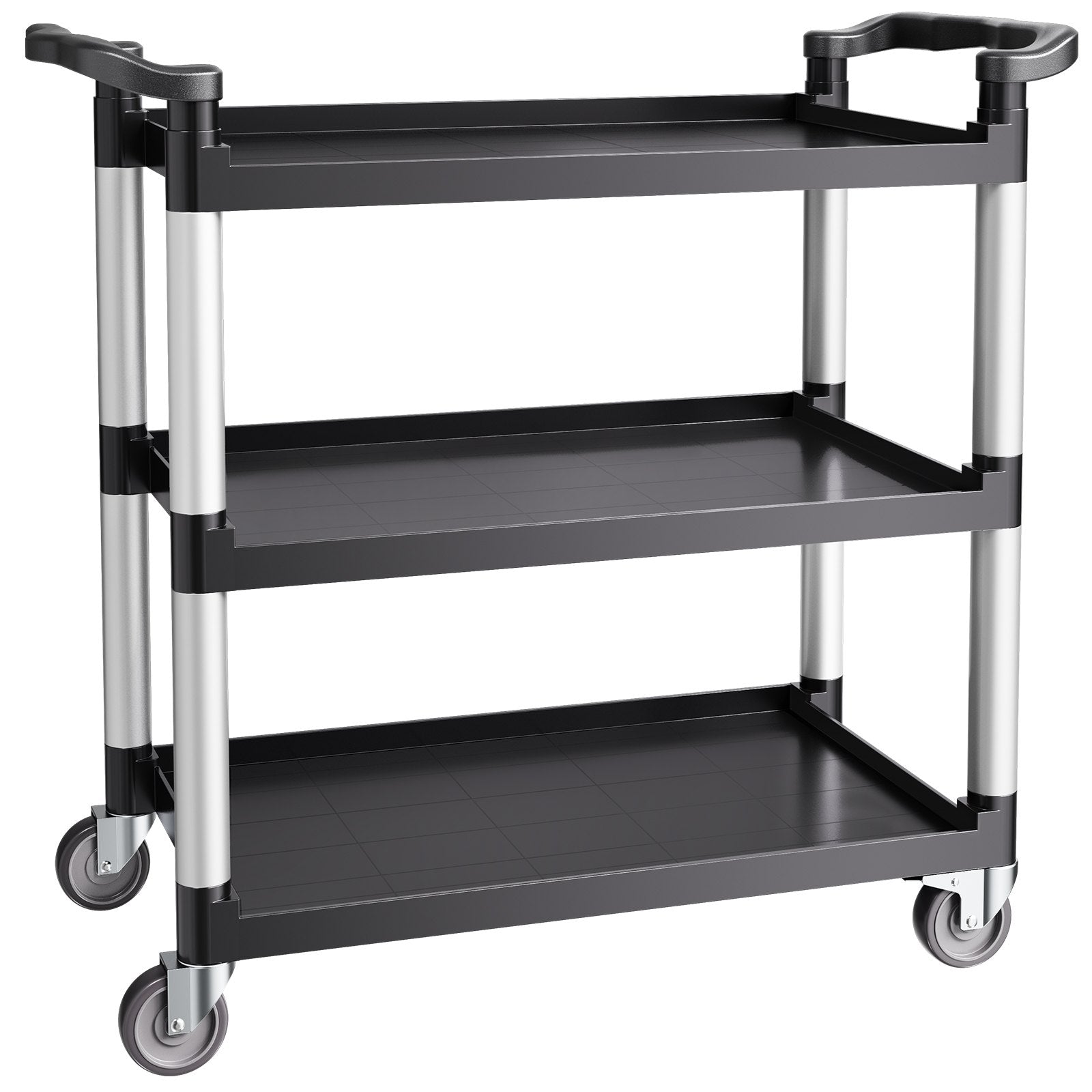 Utility Cart 3-Tier 500LBS 360 Degree Swivel Wheels for Home and Office