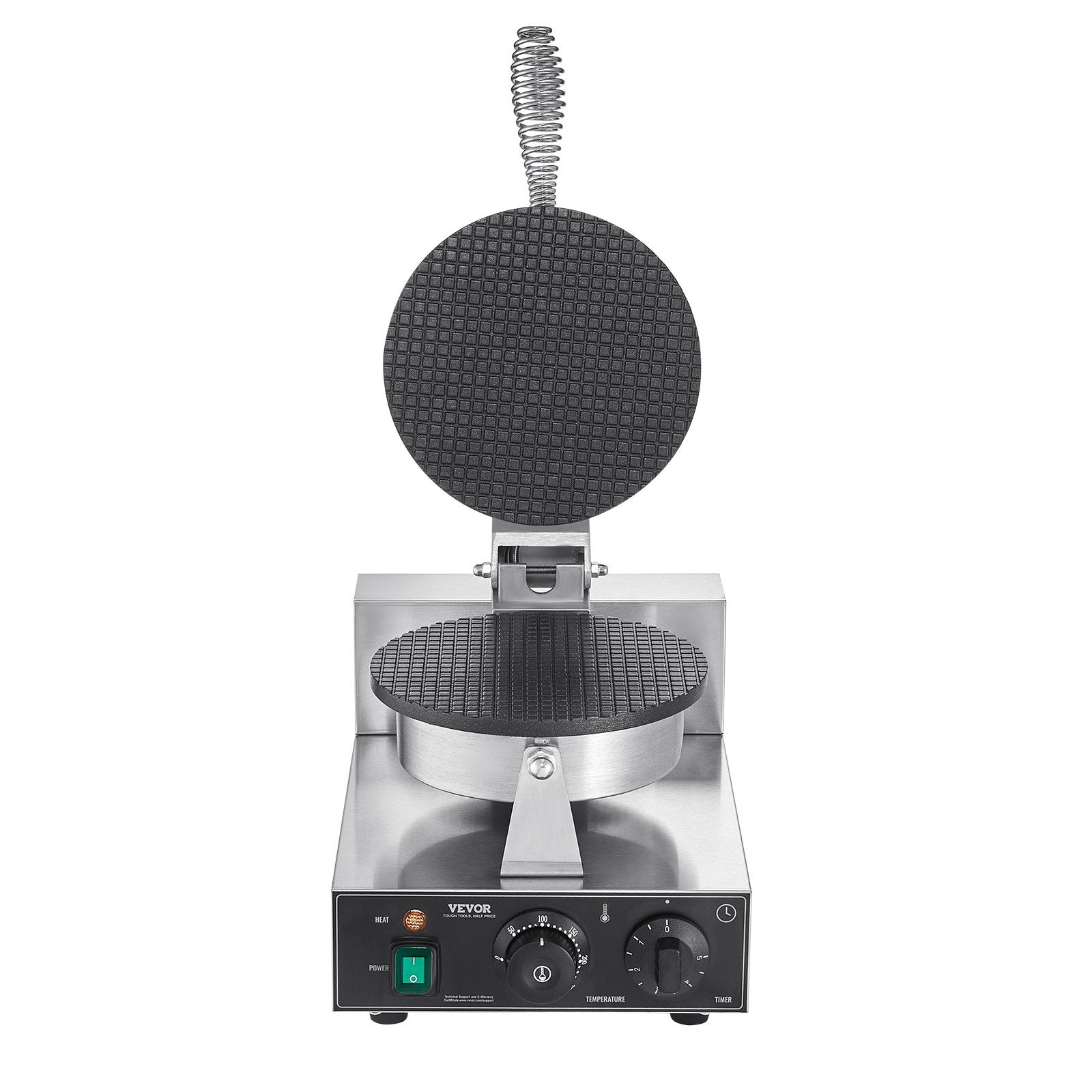 Electric Ice Cream Cone Maker 1230W Non-Stick Stainless Egg Roll Temp Control