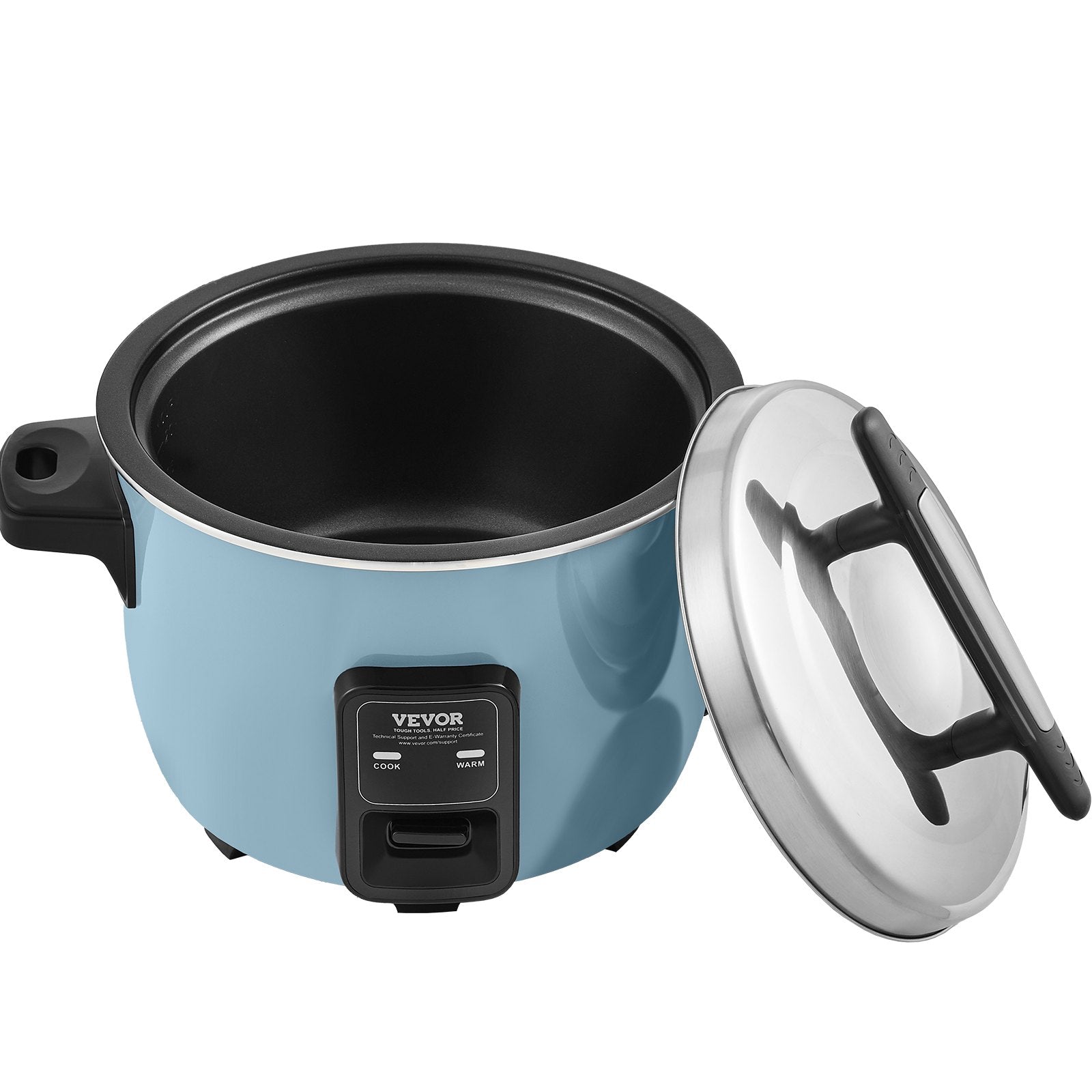 Commercial Rice Cooker 50-Cup 10L, Large Nonstick Cooker with Warmer & Paddle