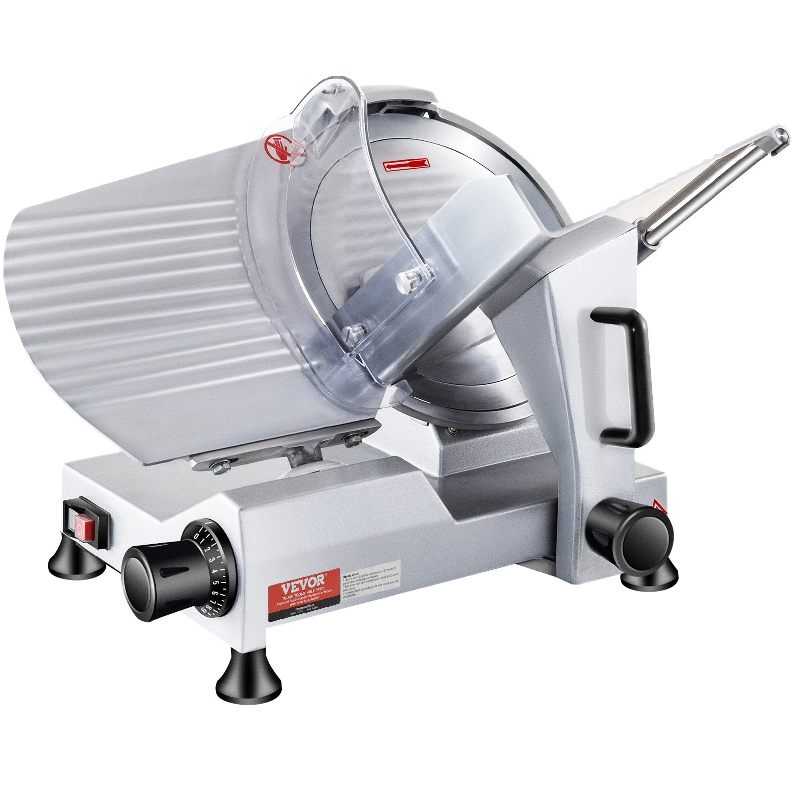 Meat Slicer Commercial 240W Electric 10 Inch Carbon Steel 0-0.47 Thickness