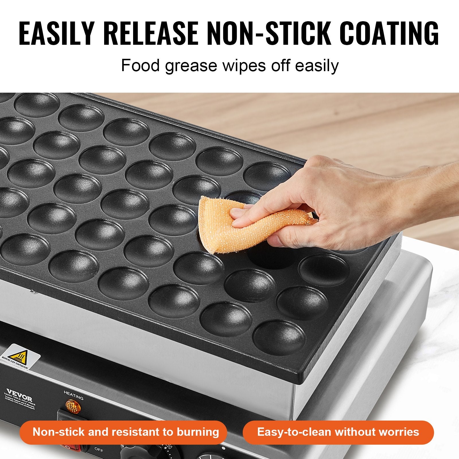 Mini Dutch Pancake Maker, 50pcs 43mm Dorayaki Baker, 1700W Electric Grill