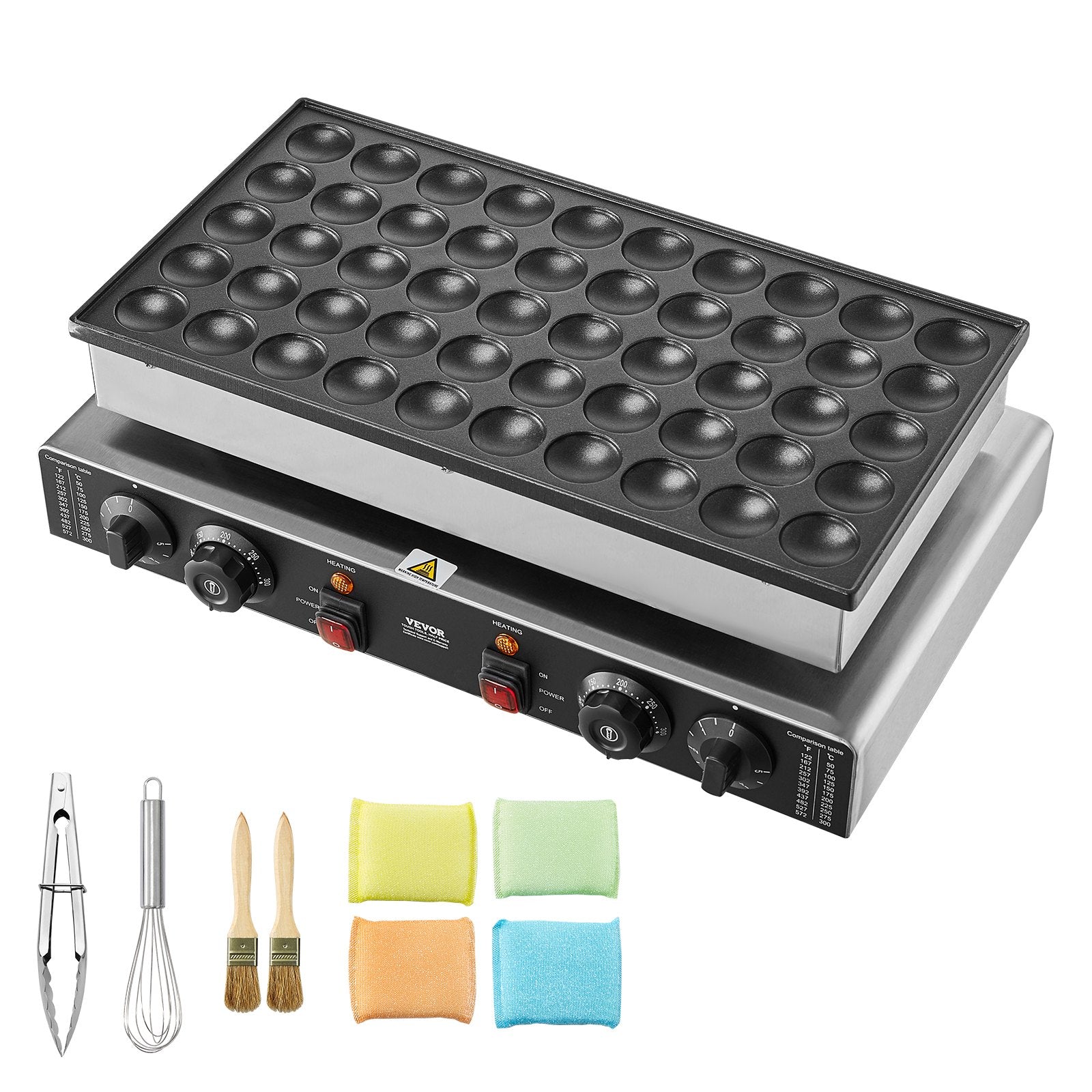 Mini Dutch Pancake Maker, 50pcs 43mm Dorayaki Baker, 1700W Electric Grill